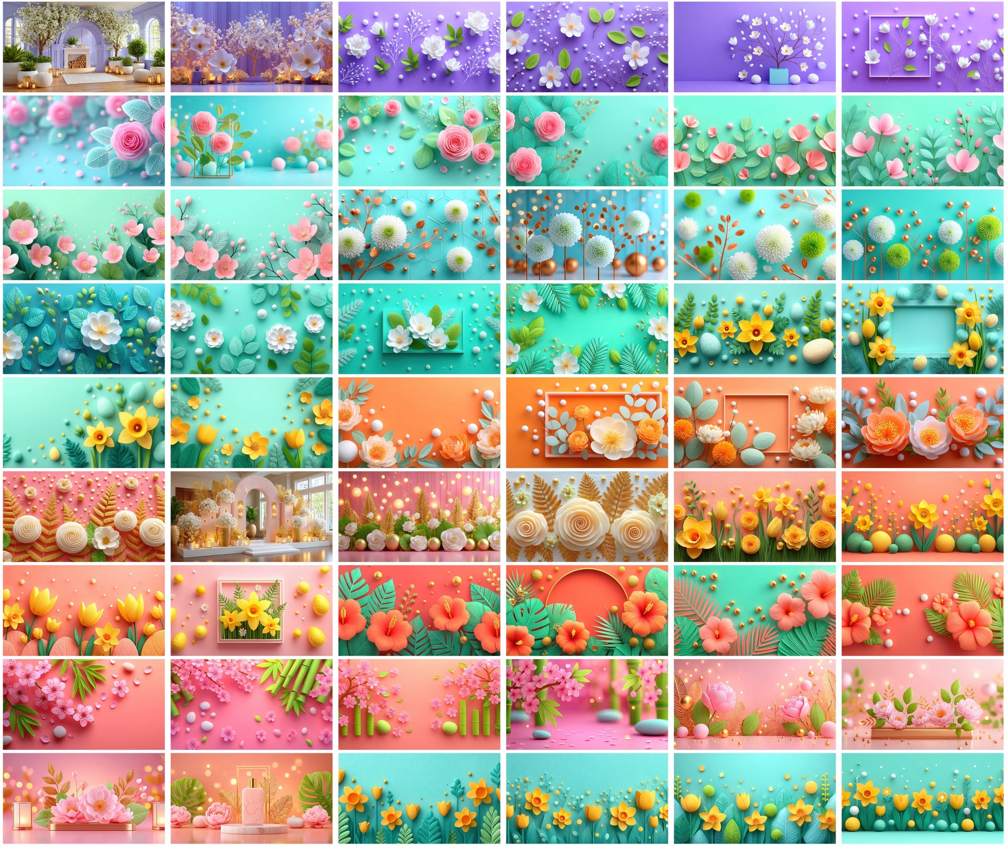 610 Floral Hero Images — 6552×3672 JPG Backgrounds with Commercial License