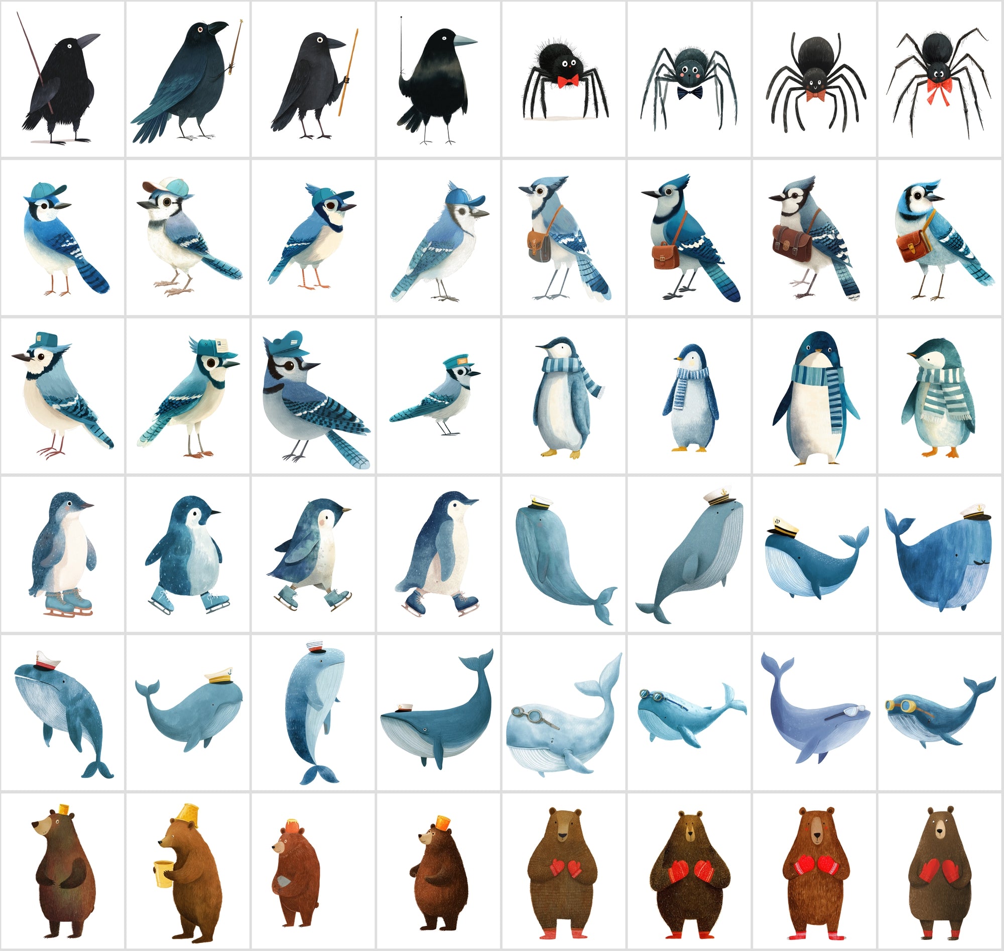 560 Transparent Animal PNGs • Kids-Book Style Clipart