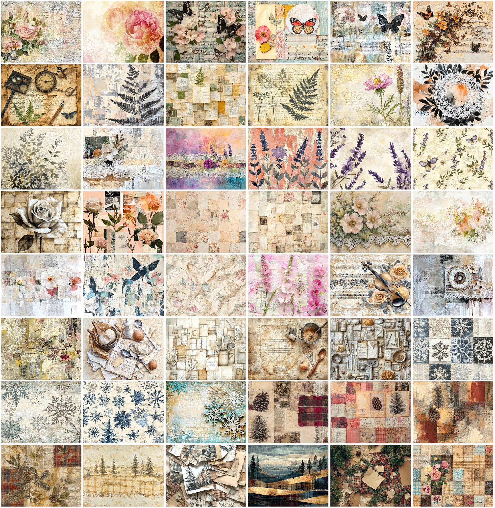 540 Vintage & Retro Scrapbooking Backgrounds