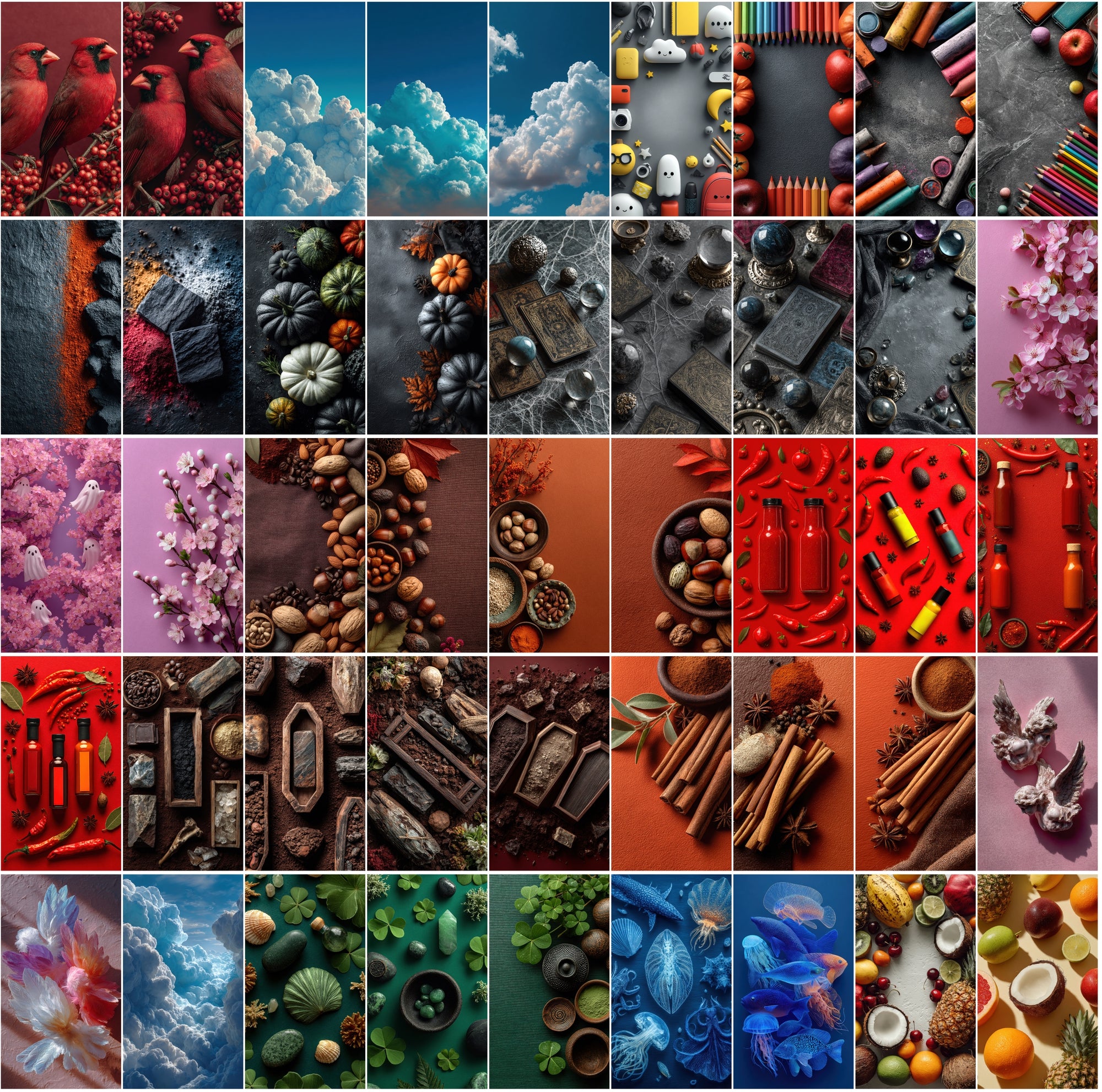 600 Flat Lay Backgrounds • 9:16 Vertical • JPG • Commercial Use
