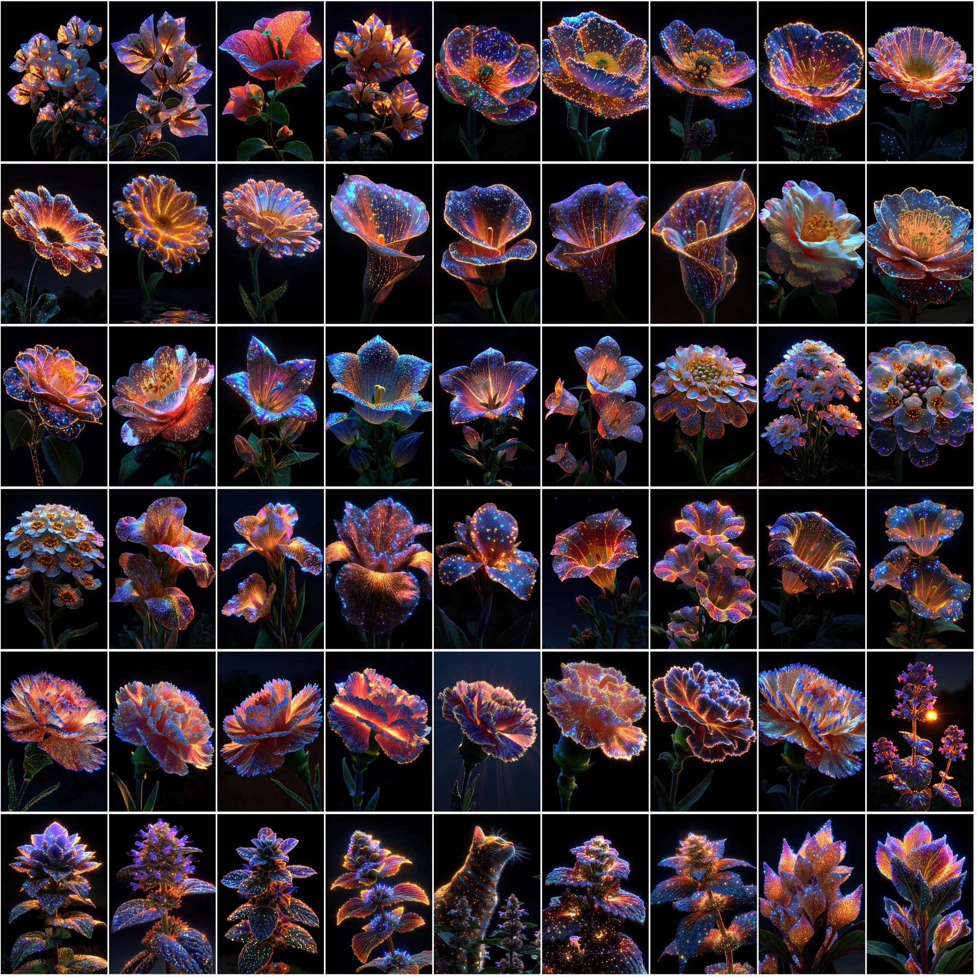 615 Glowing Flower Images | Magical Luminous Floral Art