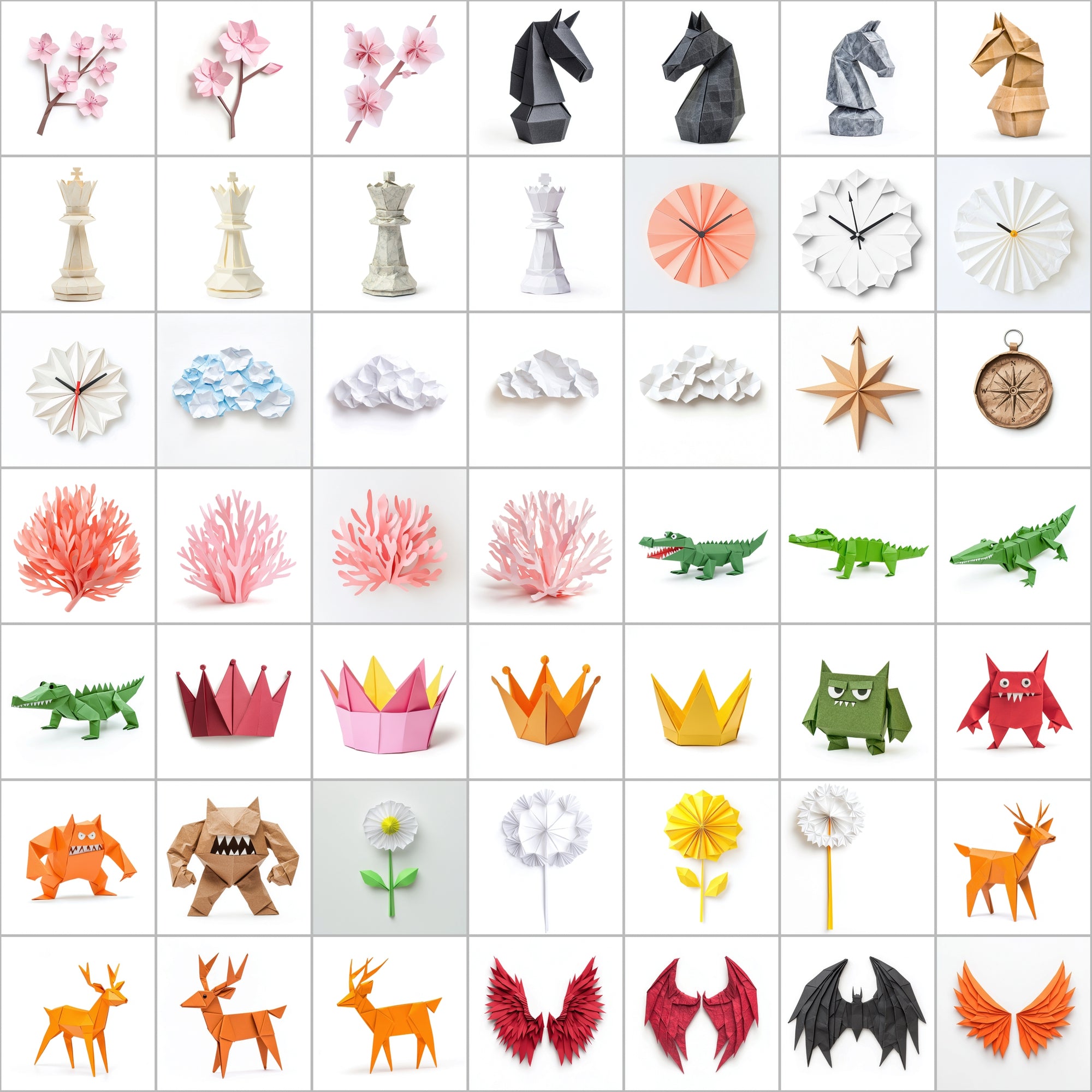 580 Origami-Inspired Digital Images | Animals, Nature, Objects & More