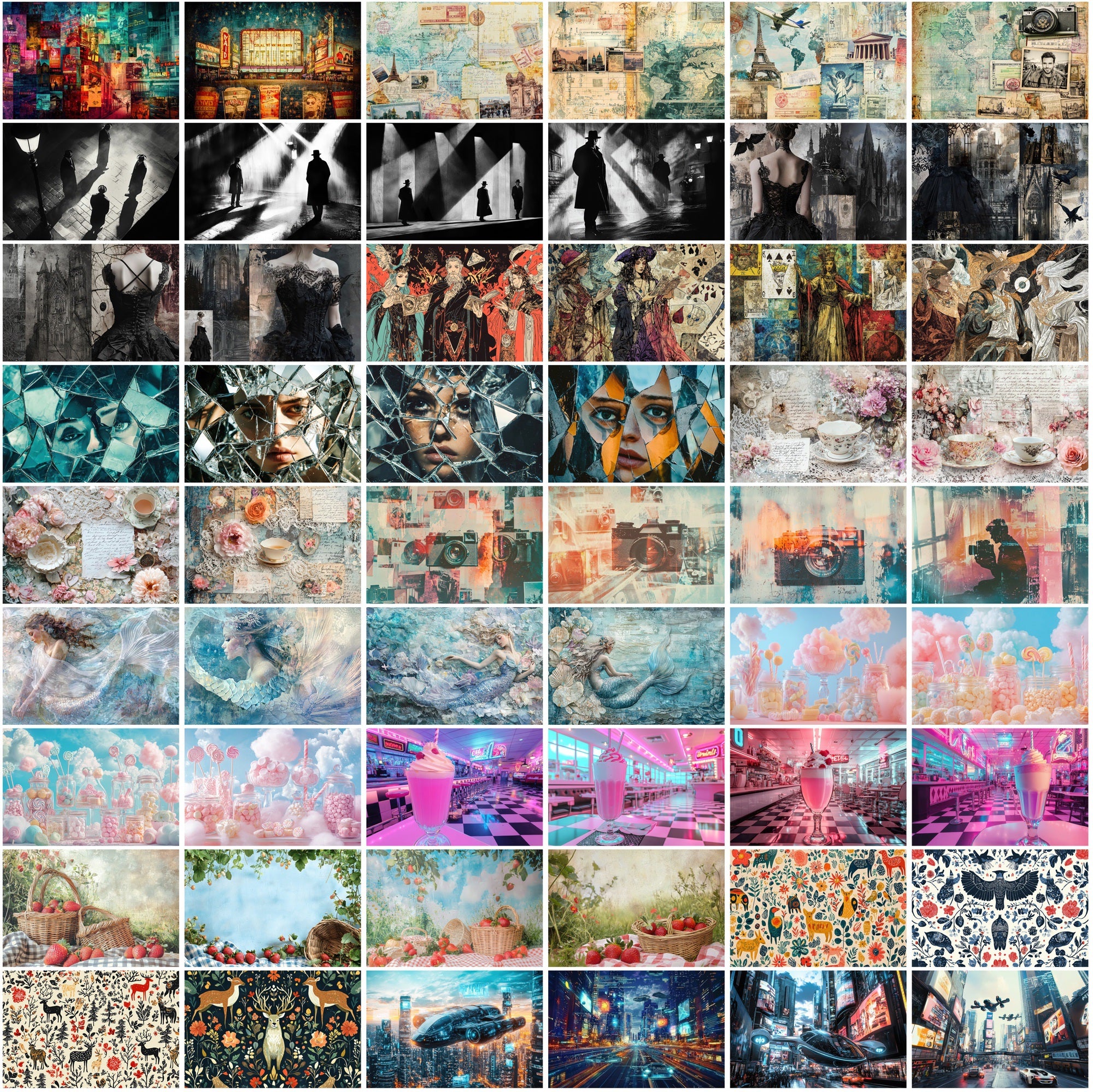 570 Aesthetic Collage & Moodboard Images