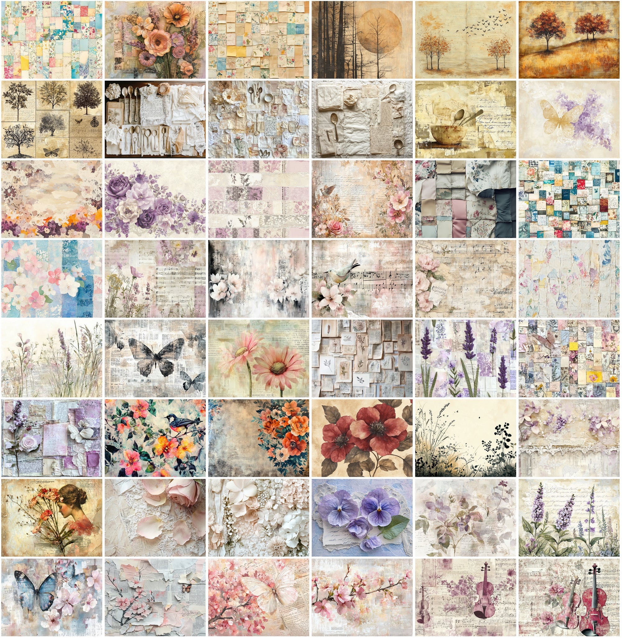 540 Vintage & Retro Scrapbooking Backgrounds