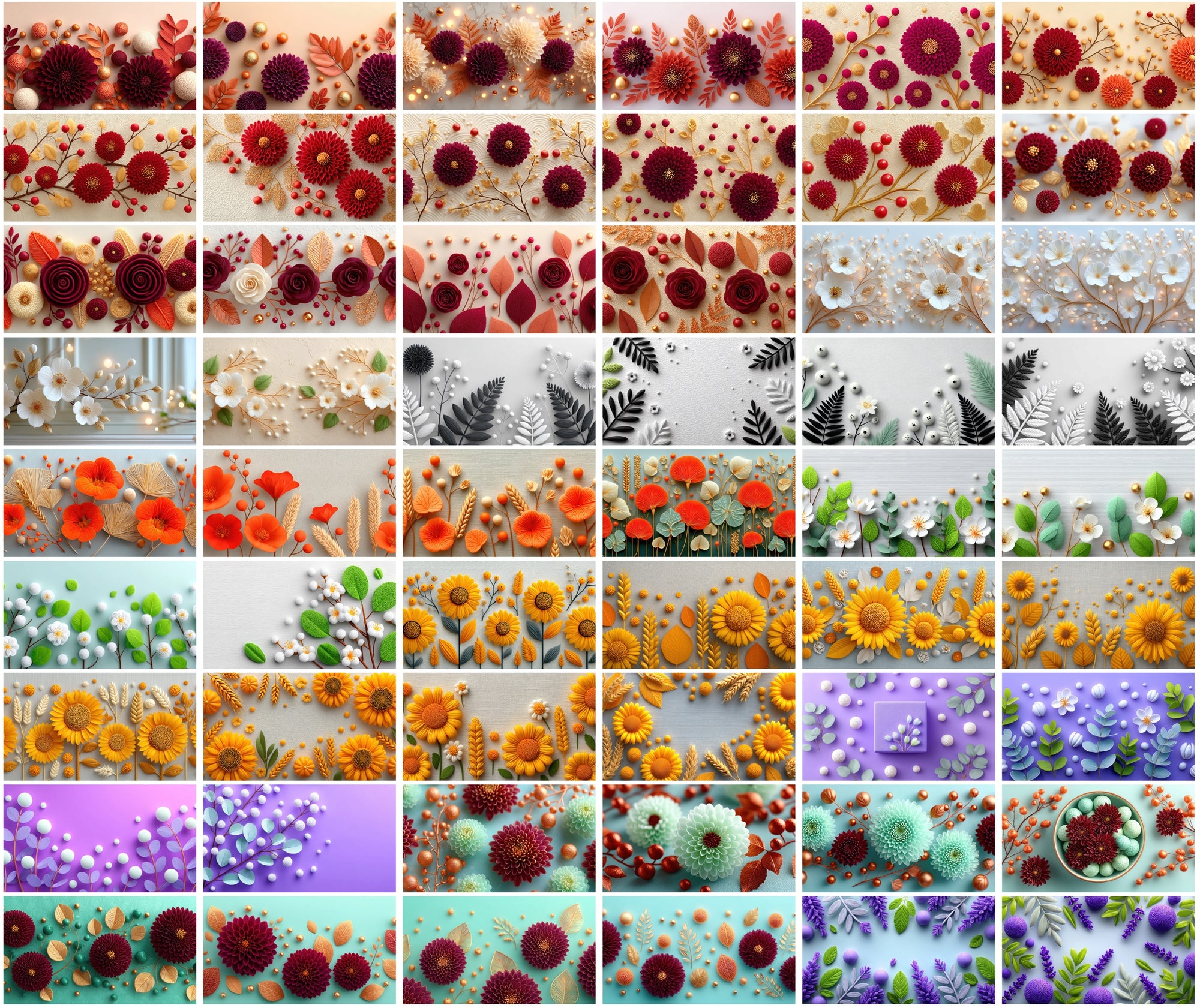 610 Floral Hero Images — 6552×3672 JPG Backgrounds with Commercial License