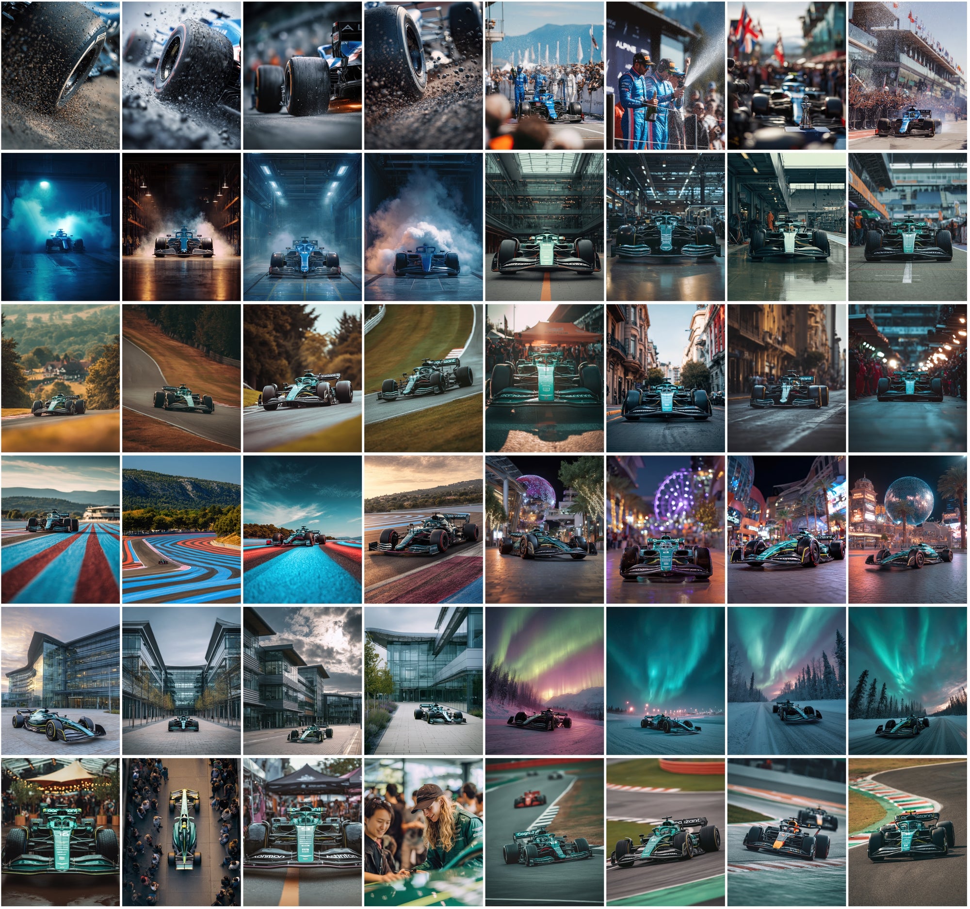 660 Formula 1 Cars Photo Pack – Hyper-Realistic Racing Photography Bundle