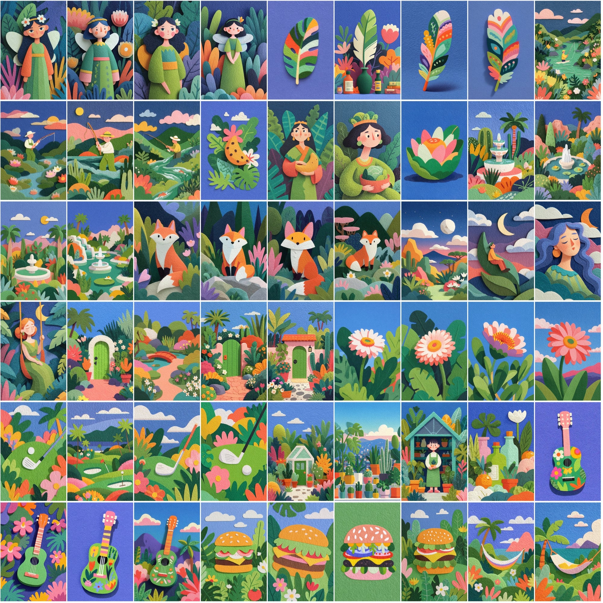 640 Paper Cut Illustrations | High-Resolution JPG Clipart with Commercial License