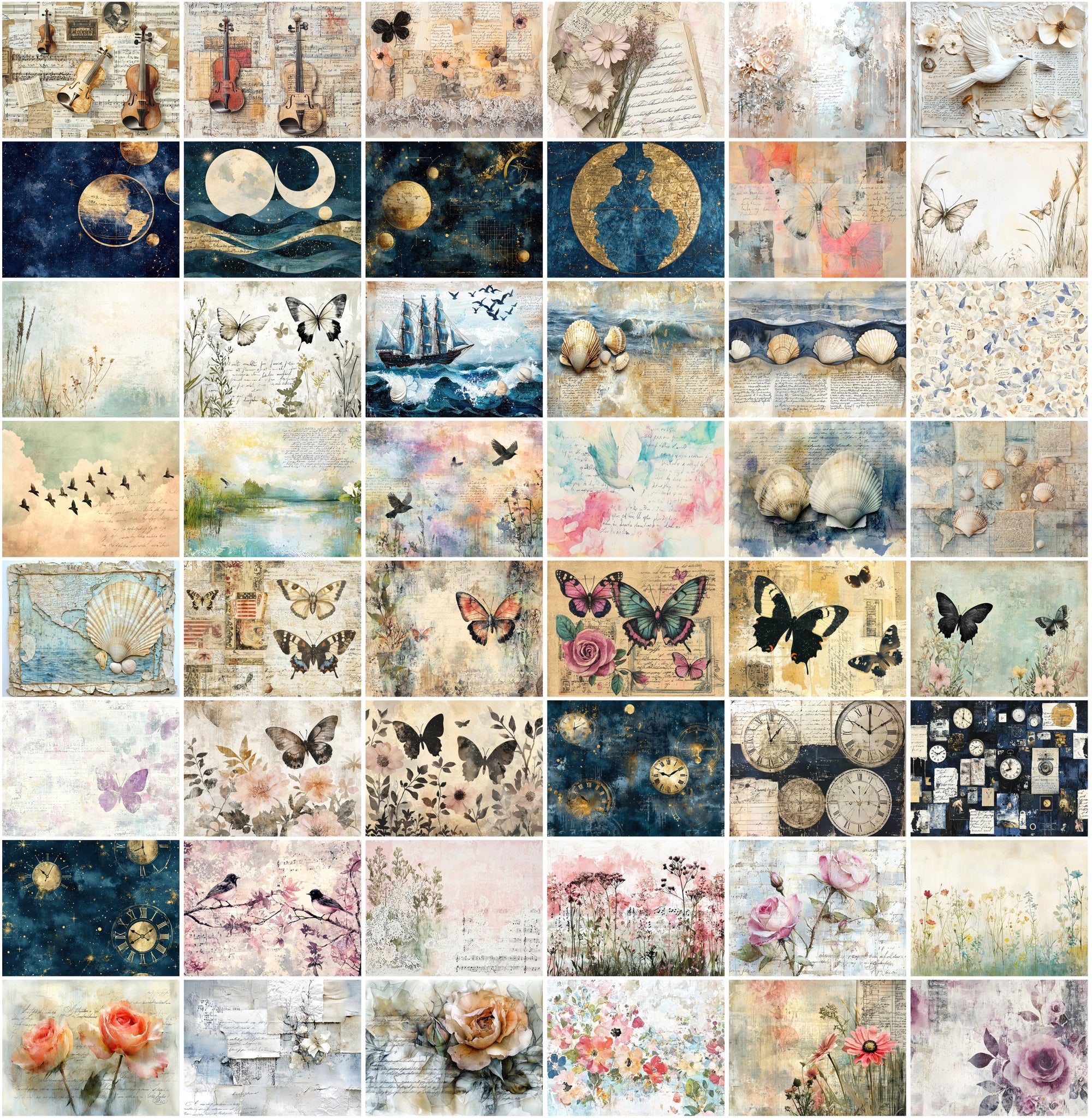 540 Vintage & Retro Scrapbooking Backgrounds