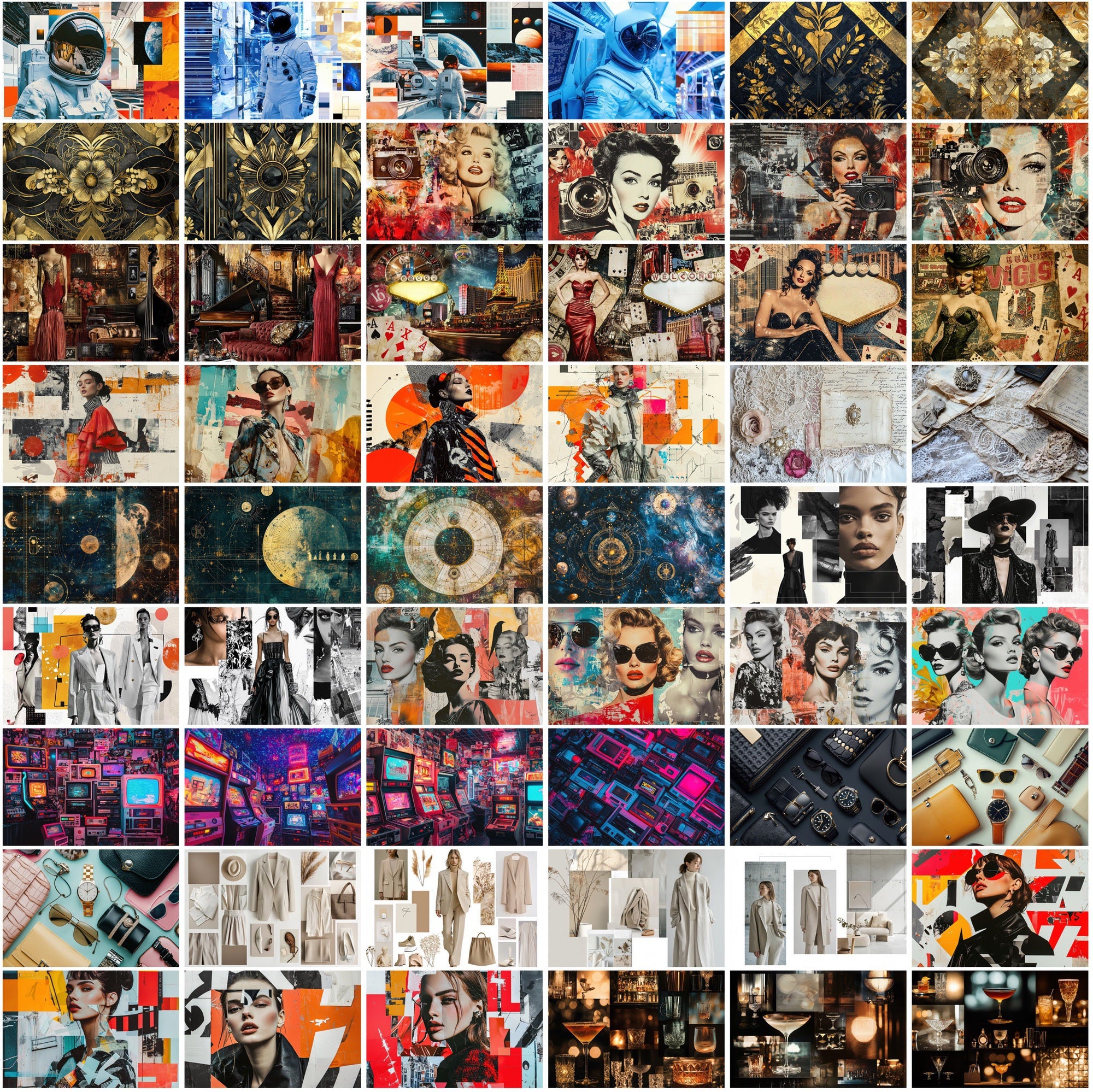 570 Aesthetic Collage & Moodboard Images