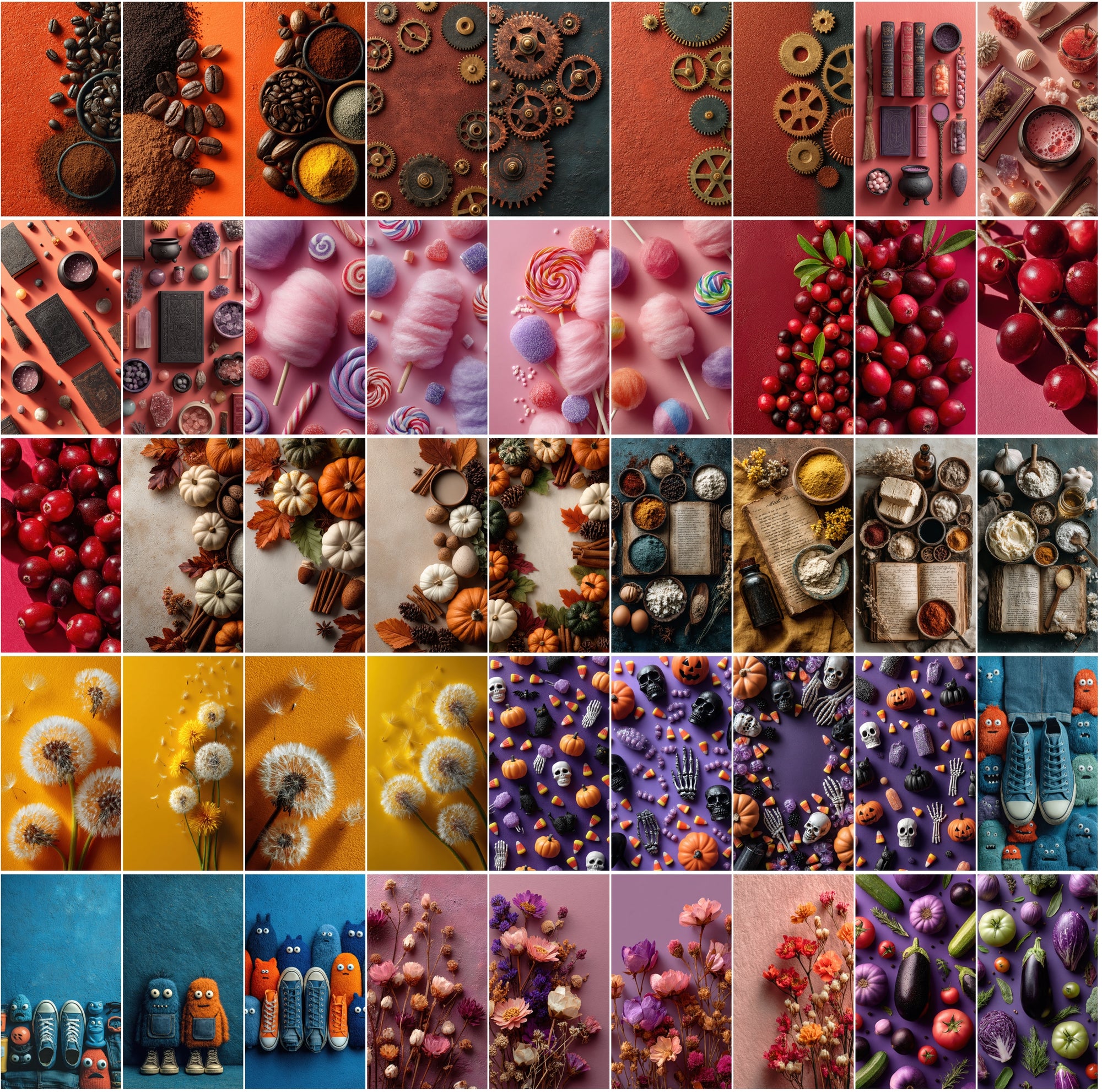 600 Flat Lay Backgrounds • 9:16 Vertical • JPG • Commercial Use