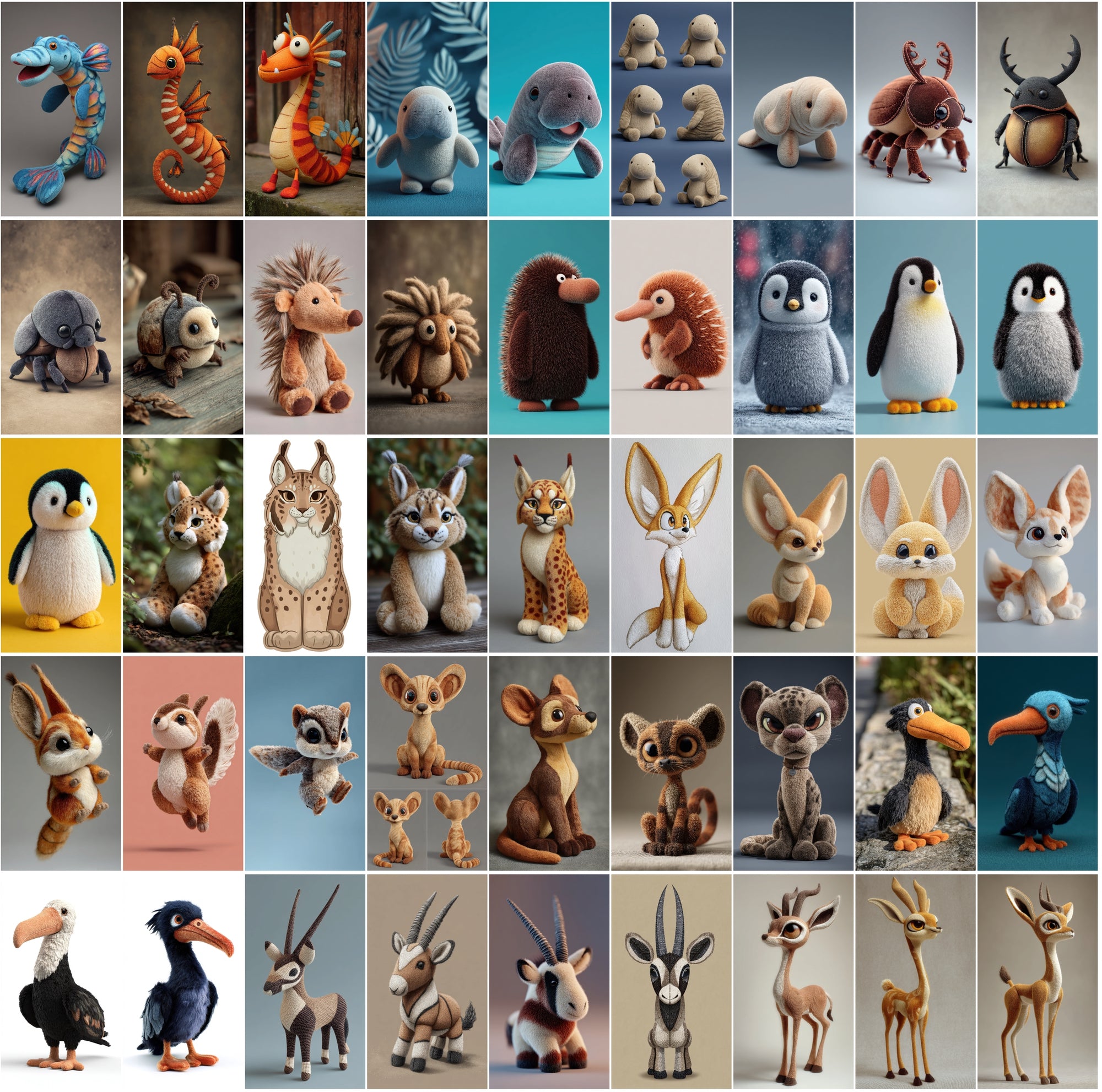 599 Adorable Animal Plush Toy Images – Cute Cartoon Wildlife