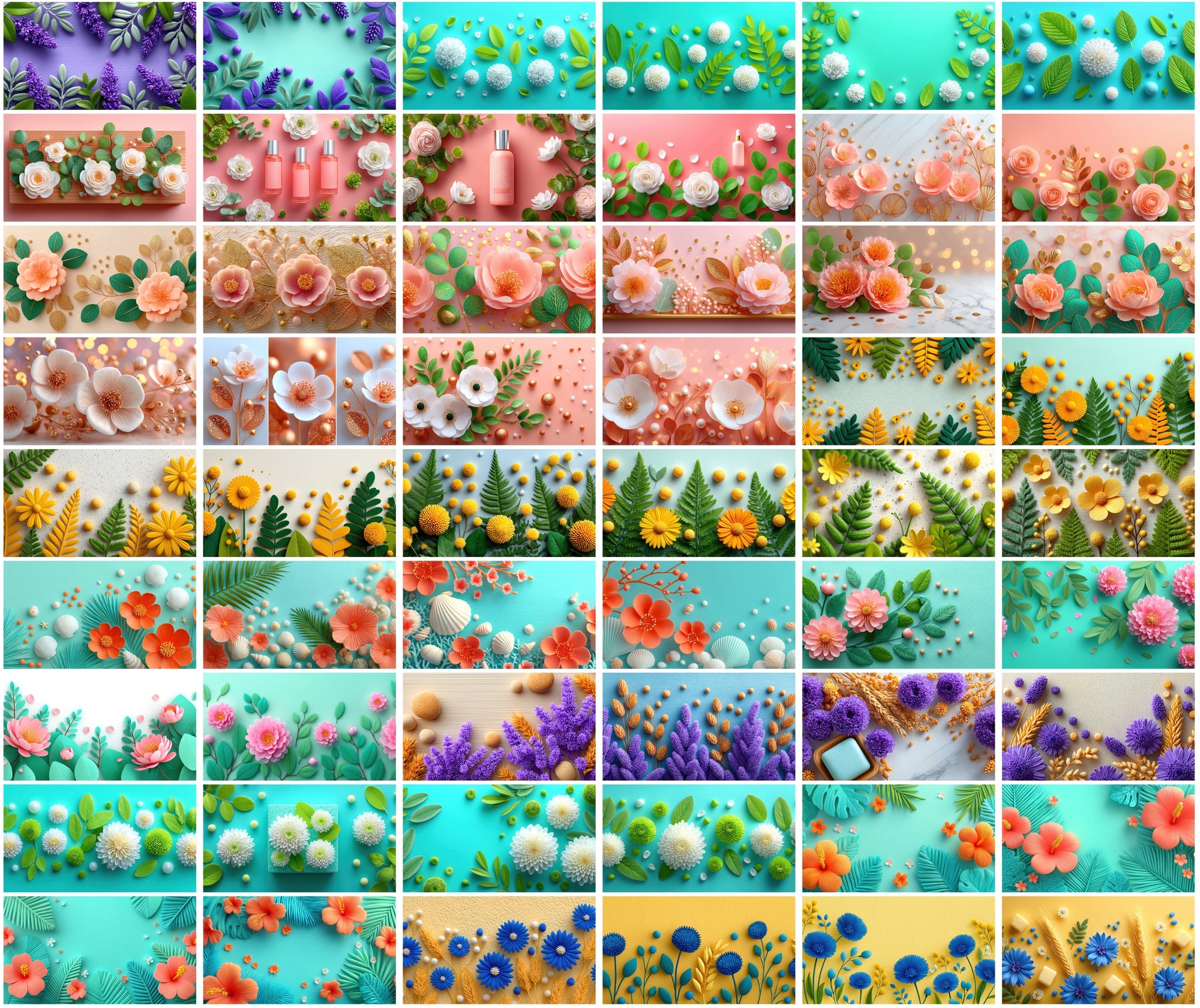 610 Floral Hero Images — 6552×3672 JPG Backgrounds with Commercial License