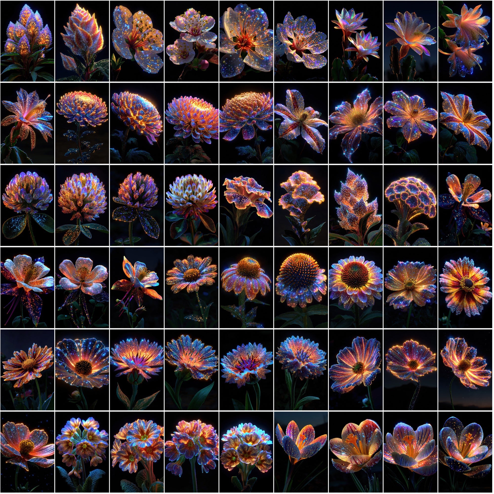 615 Glowing Flower Images | Magical Luminous Floral Art
