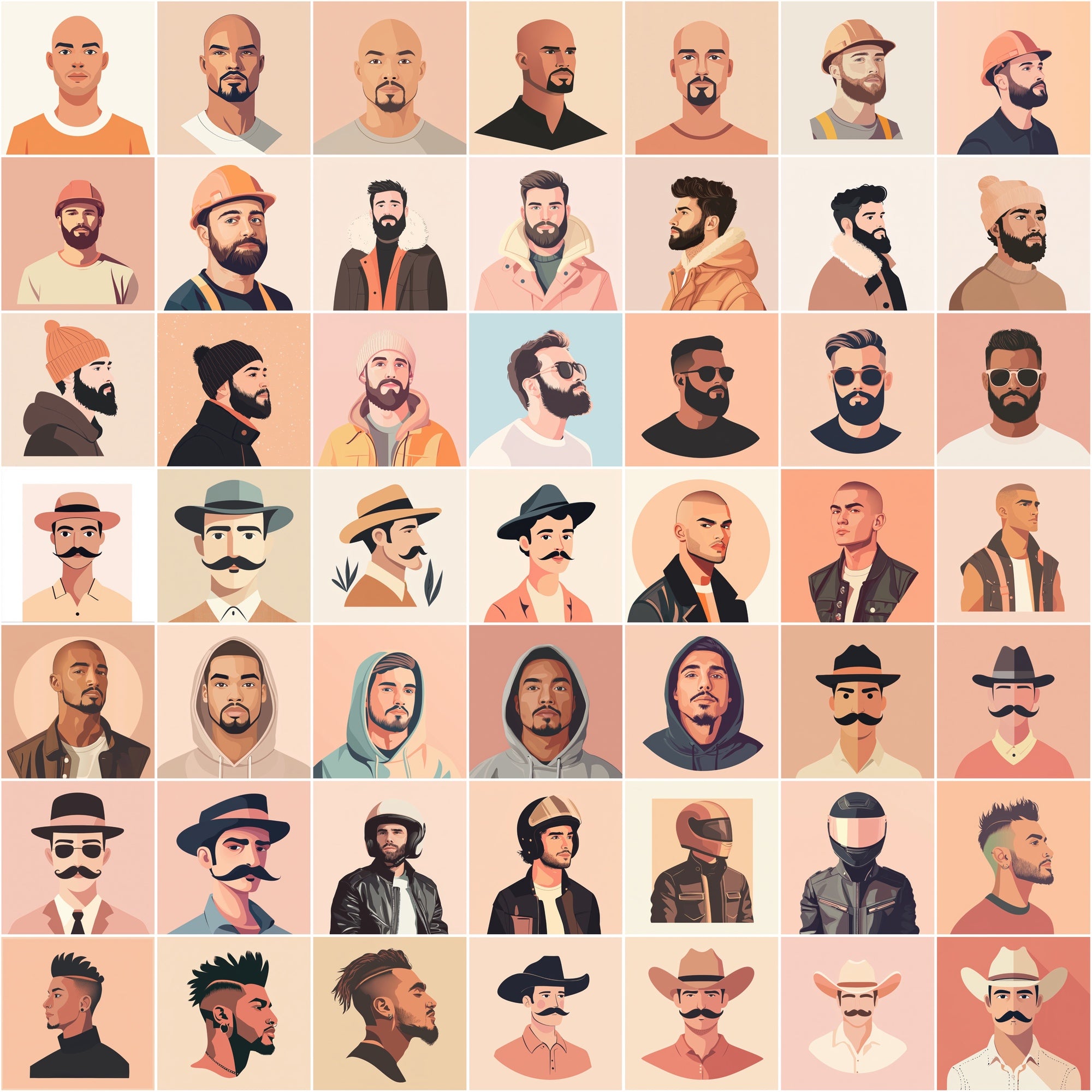 550 Flat Avatars | Diverse People Illustrations