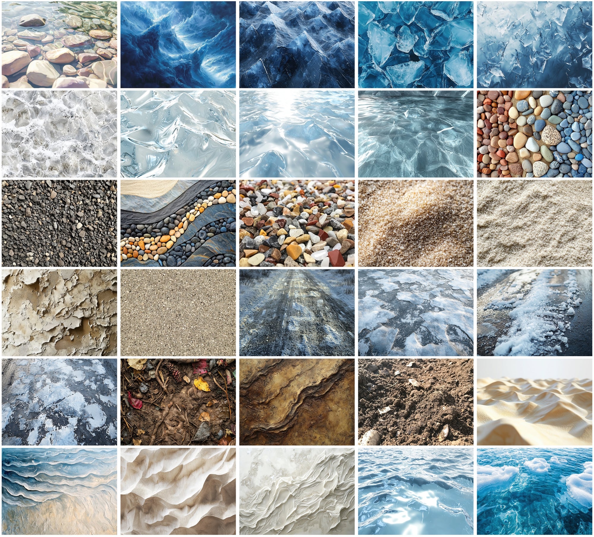 280 Sand, Soil, Water, and Ice Textures