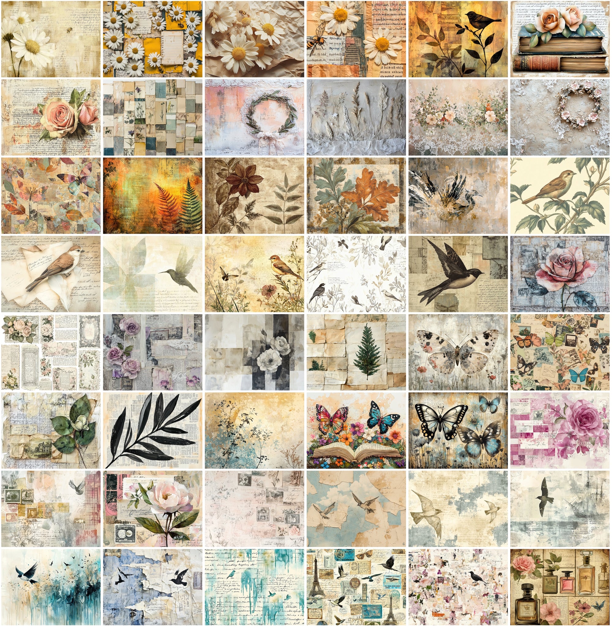 540 Vintage & Retro Scrapbooking Backgrounds