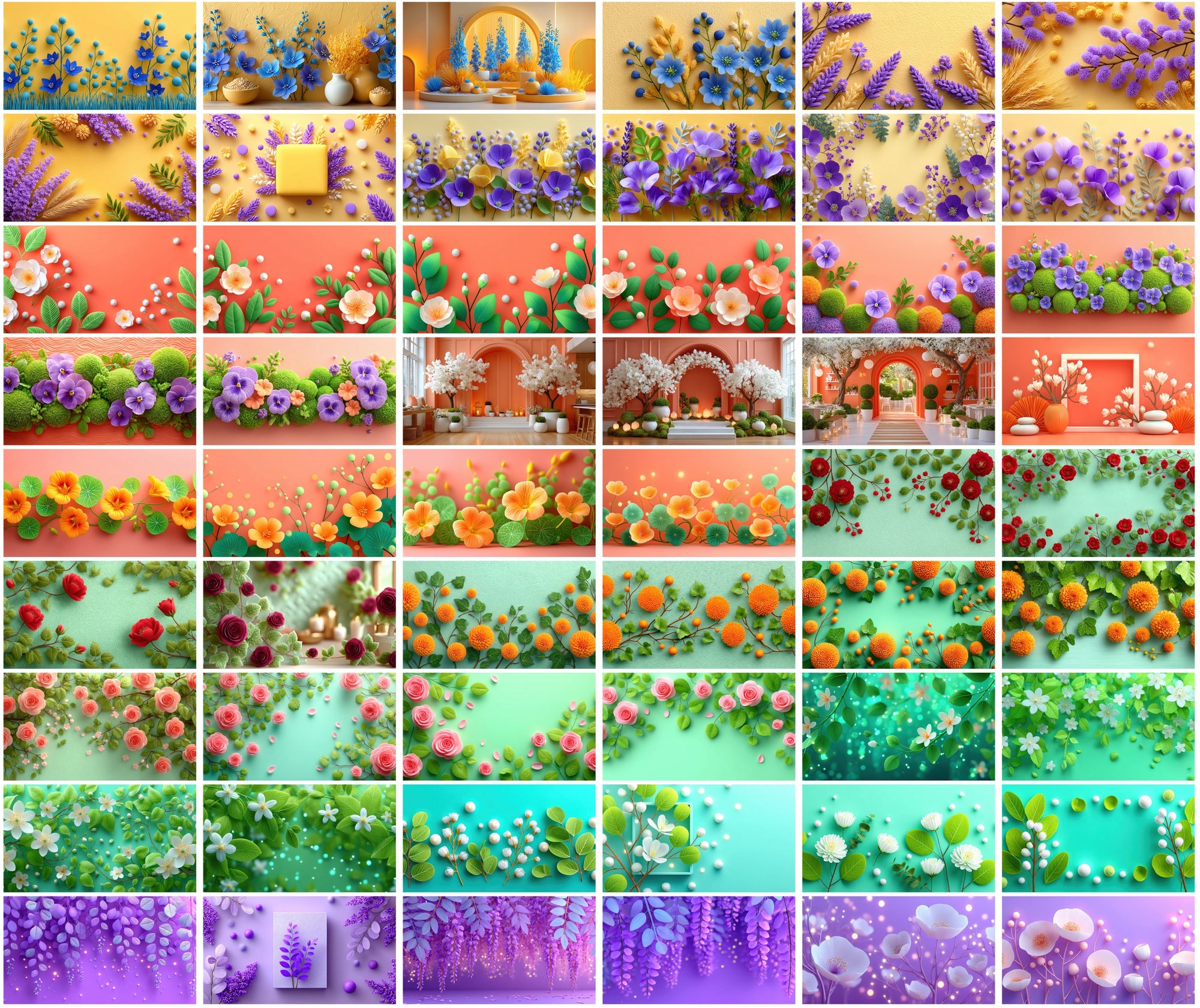 610 Floral Hero Images — 6552×3672 JPG Backgrounds with Commercial License