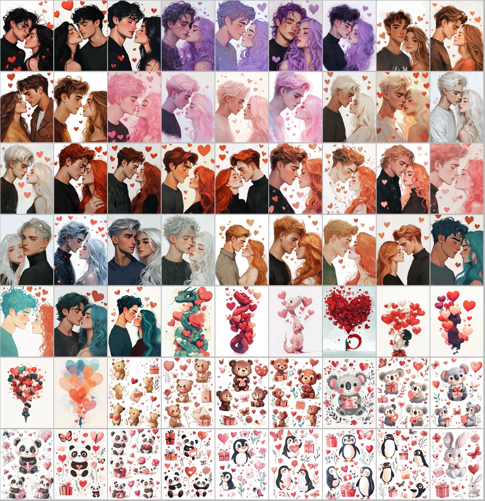 660 Valentine’s Day Lover Illustrations