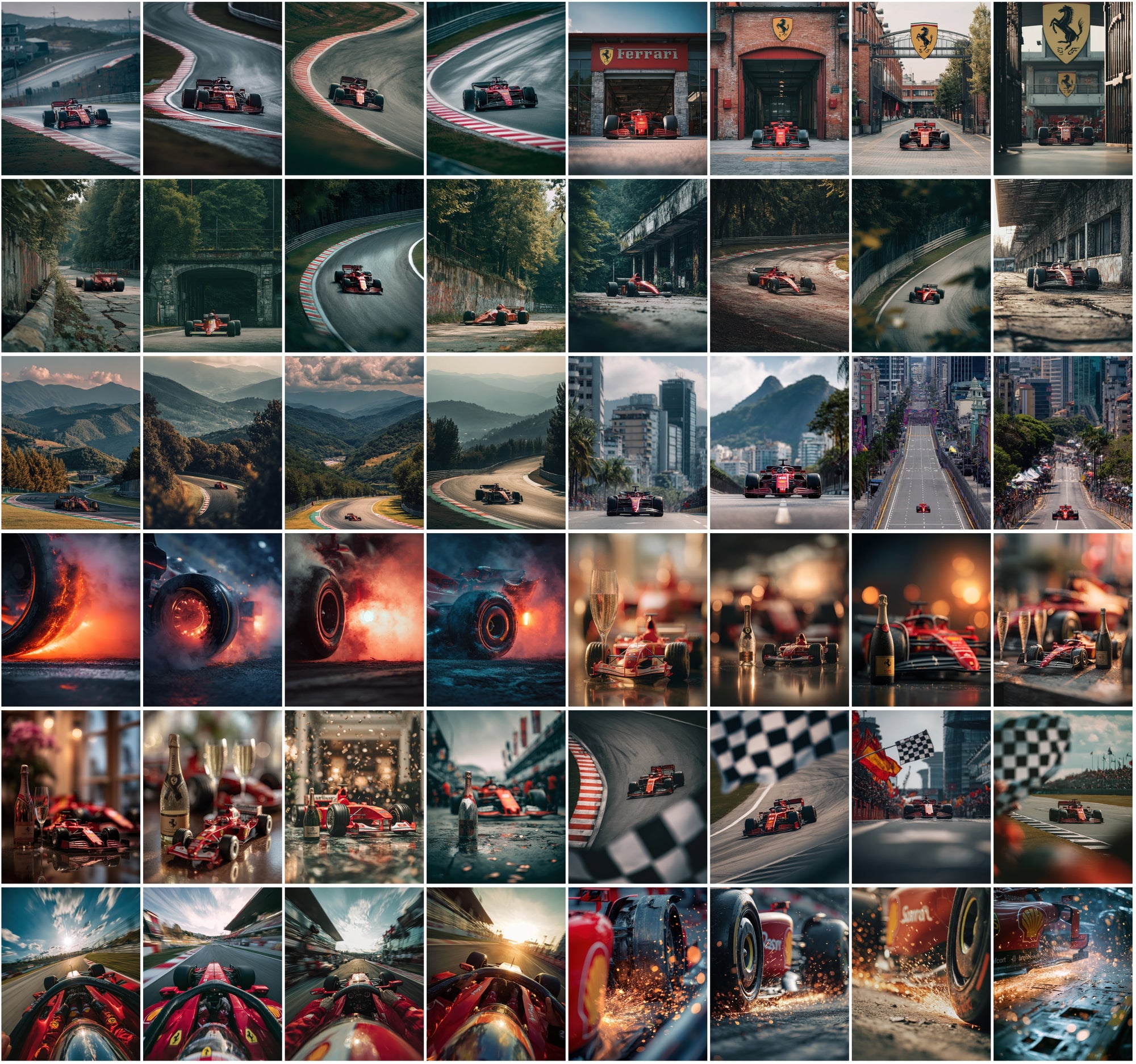 660 Formula 1 Cars Photo Pack – Hyper-Realistic Racing Photography Bundle