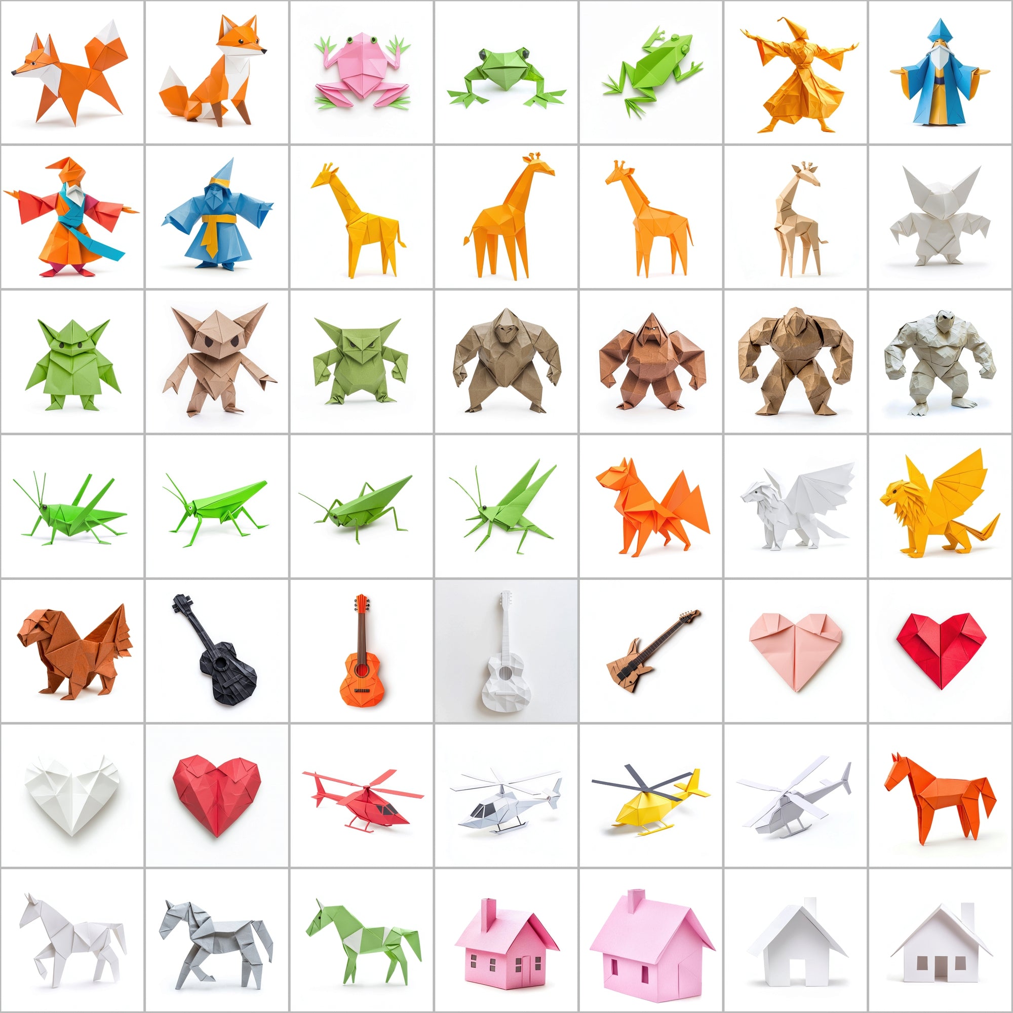 580 Origami-Inspired Digital Images | Animals, Nature, Objects & More