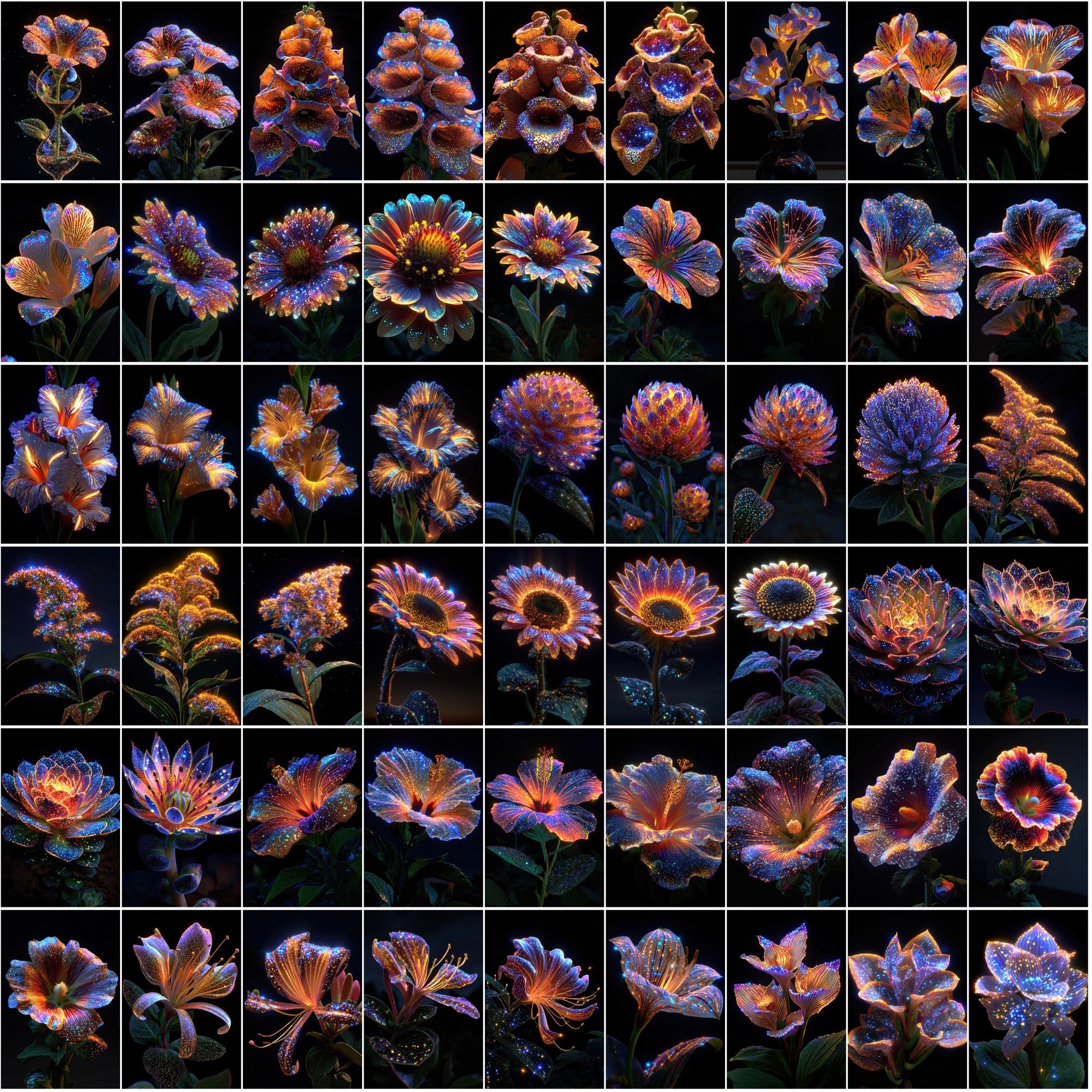 615 Glowing Flower Images | Magical Luminous Floral Art