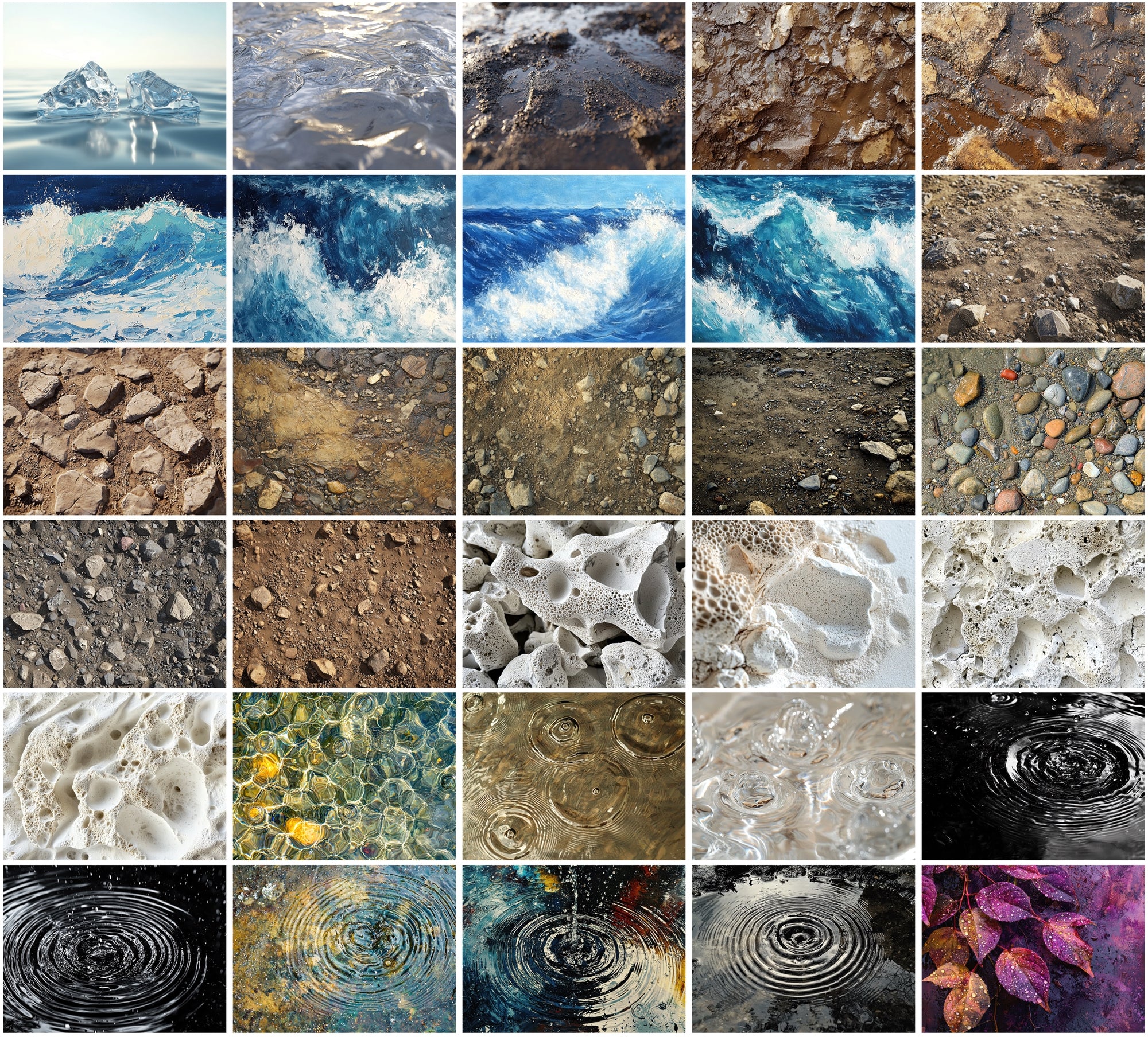 280 Sand, Soil, Water, and Ice Textures