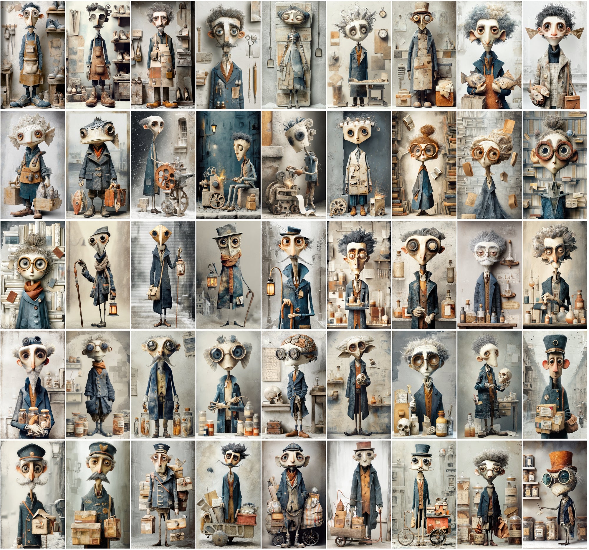 590 Gothic Carnival Portraits Mega Bundle
