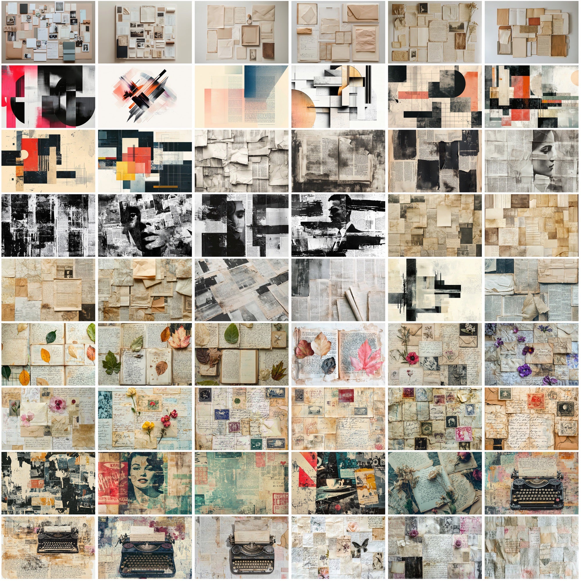 520 Mixed-Media Collage Backgrounds