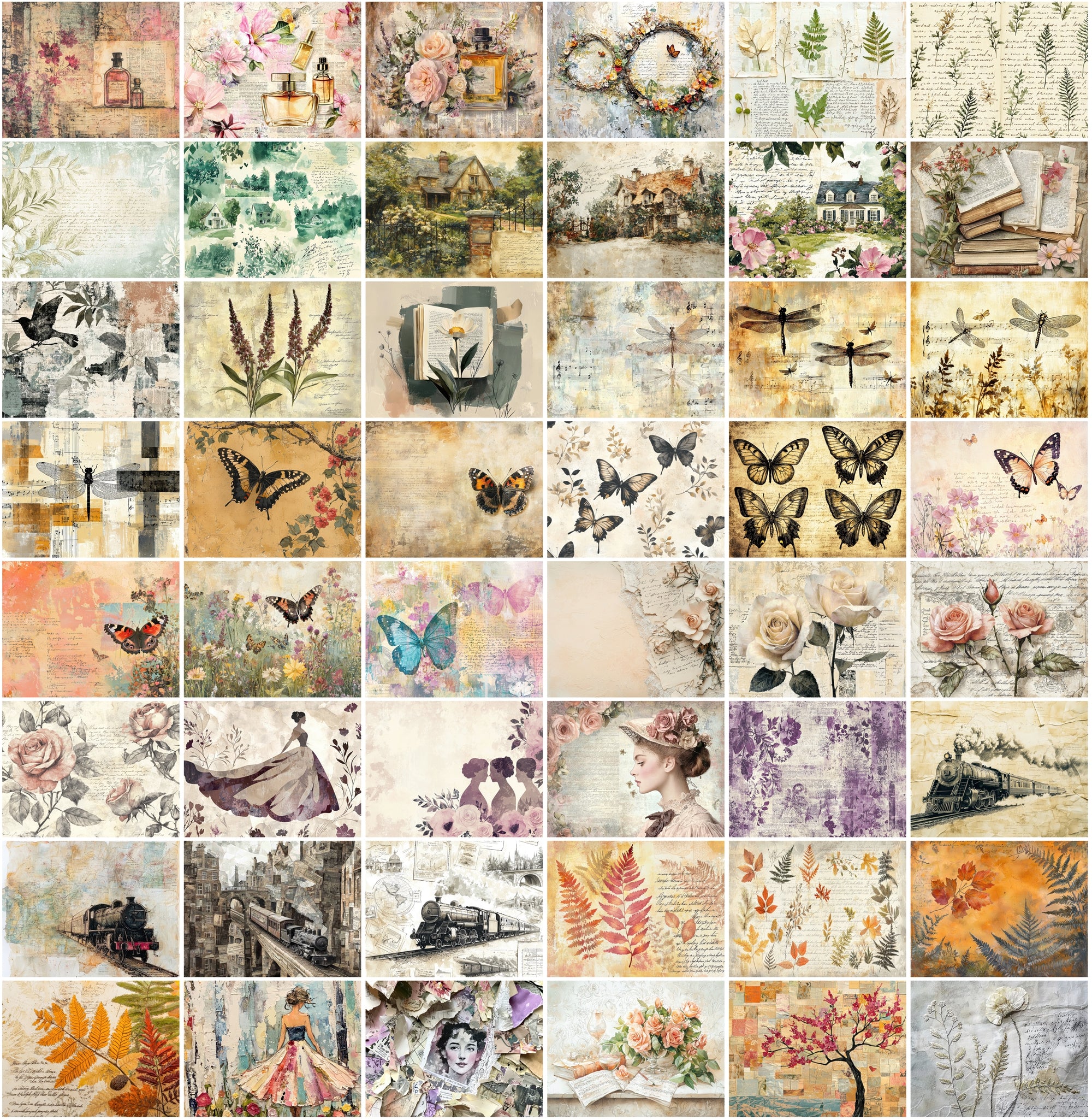 540 Vintage & Retro Scrapbooking Backgrounds