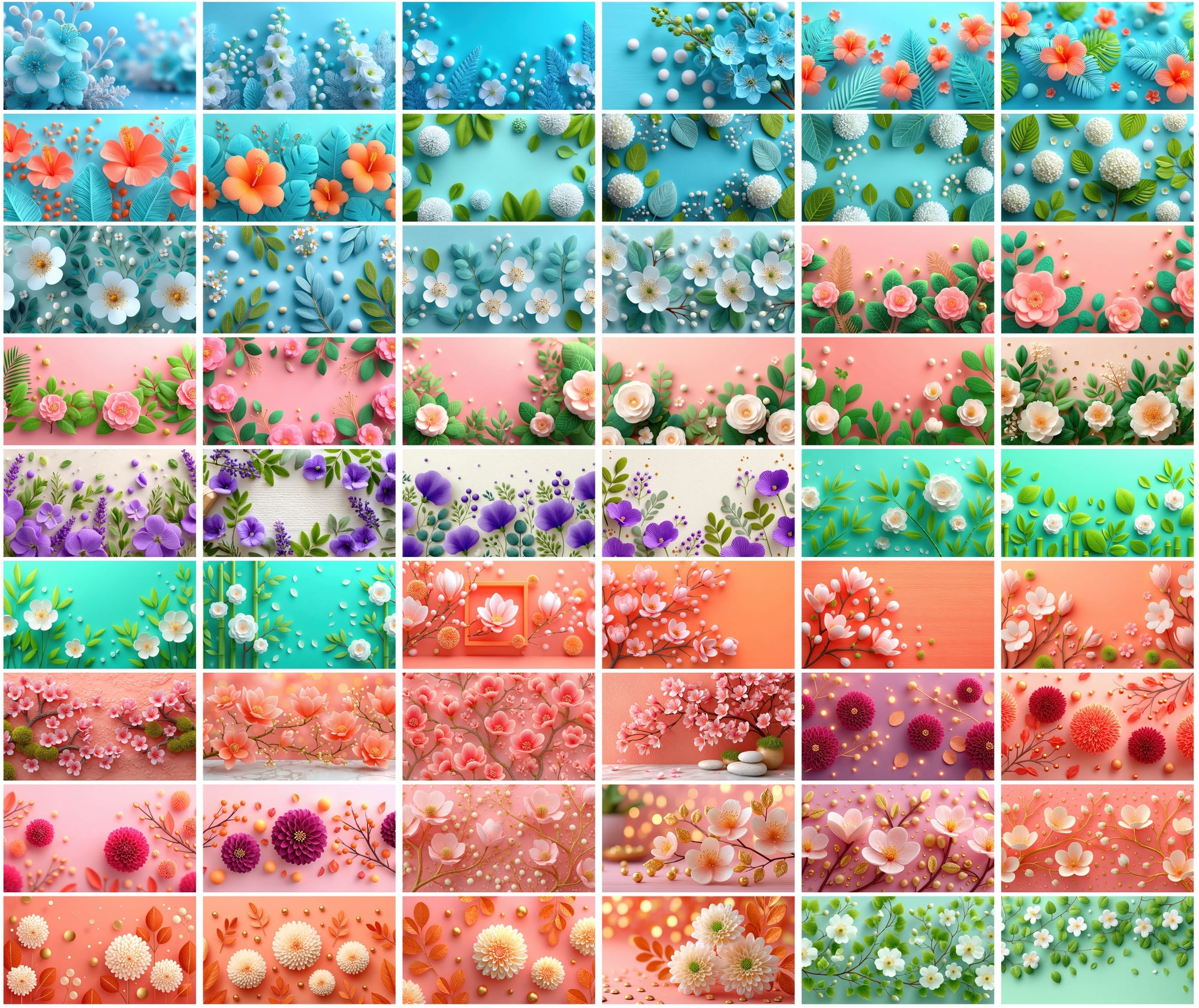 610 Floral Hero Images — 6552×3672 JPG Backgrounds with Commercial License