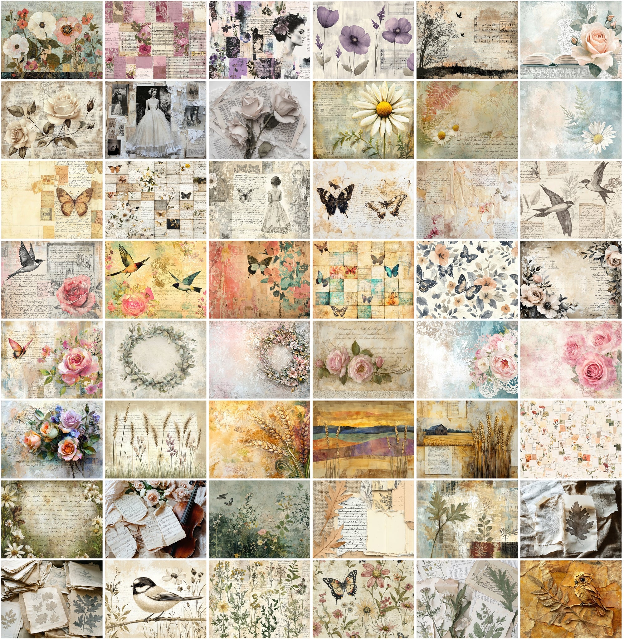 540 Vintage & Retro Scrapbooking Backgrounds