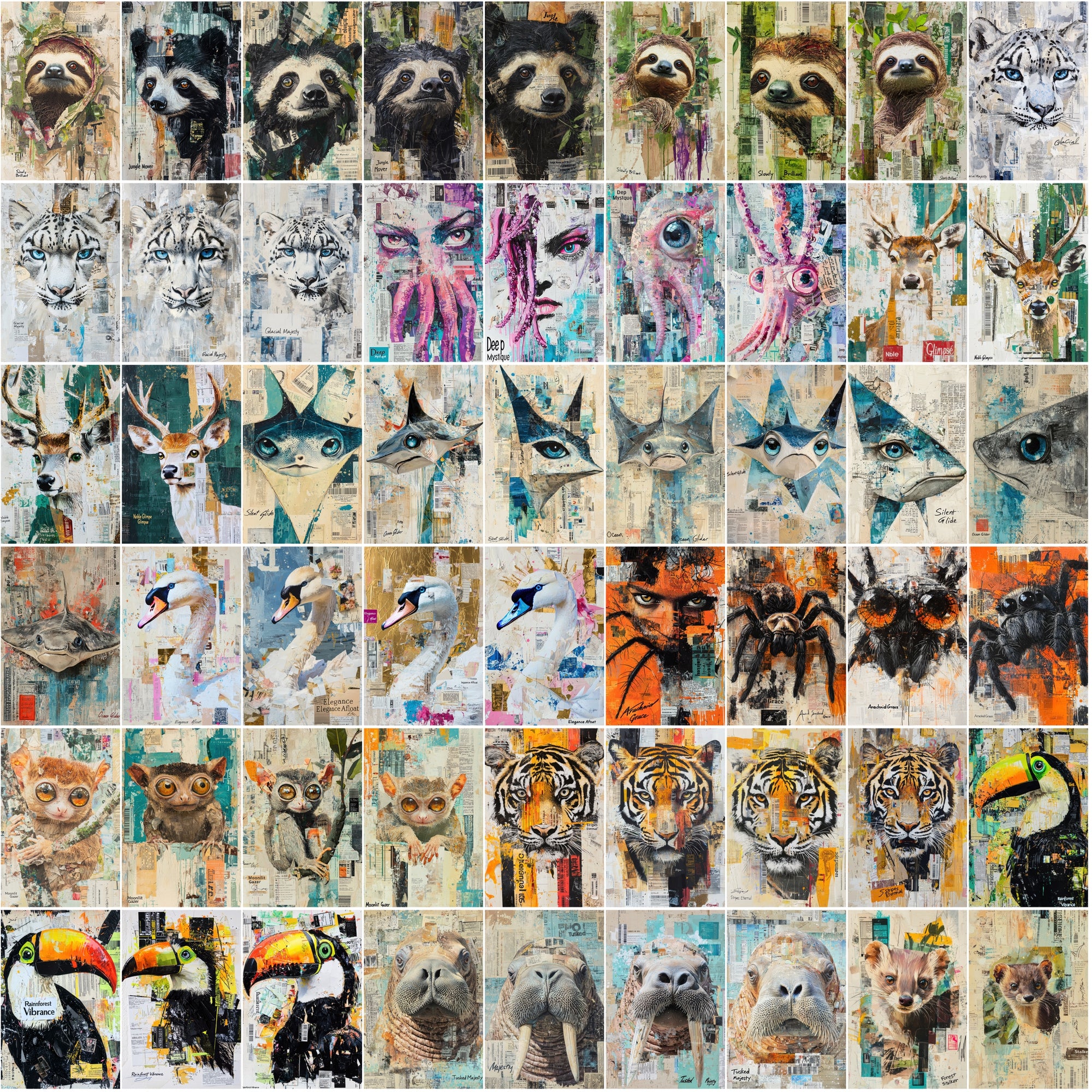 390 Vibrant Animal Scrapbooking Images