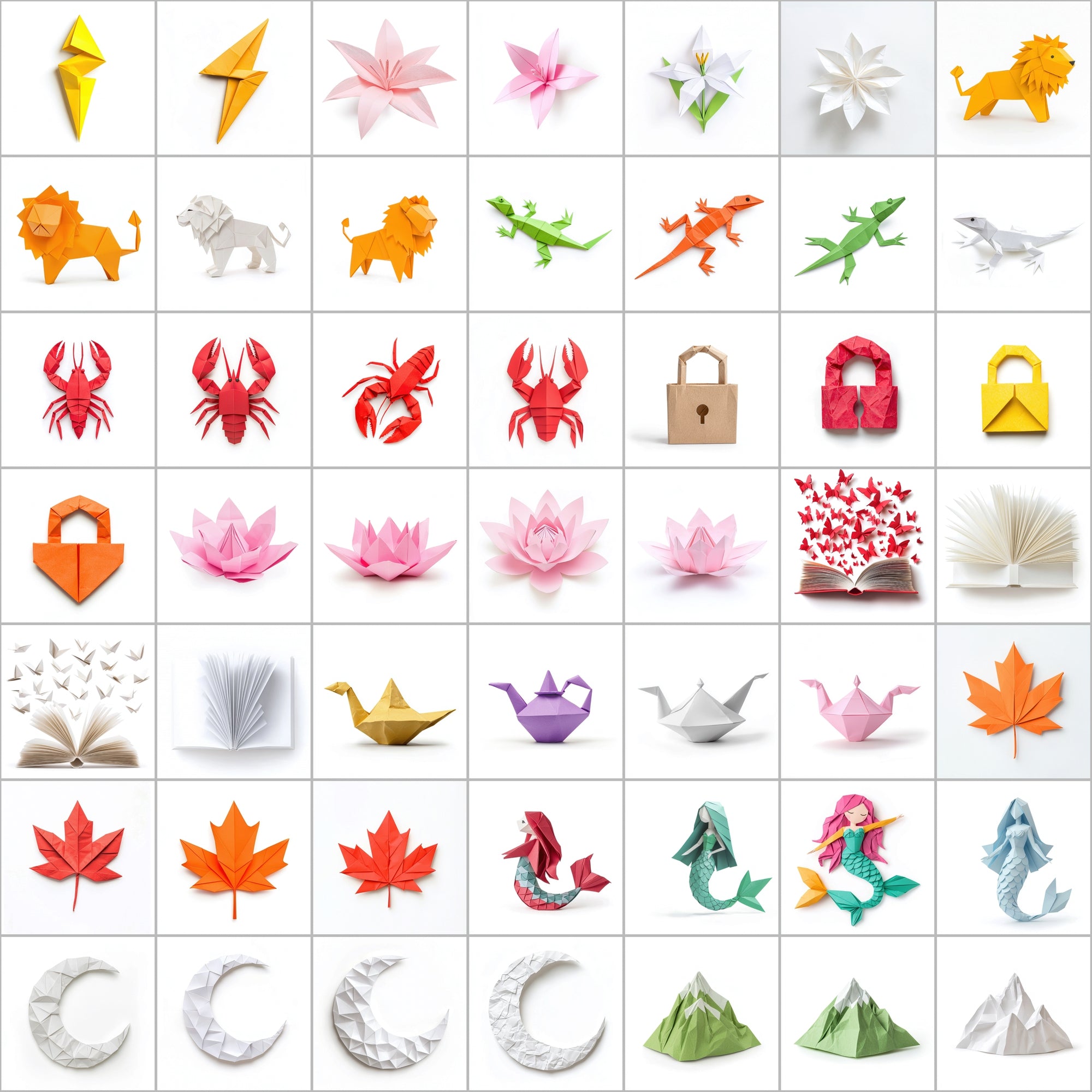 580 Origami-Inspired Digital Images | Animals, Nature, Objects & More