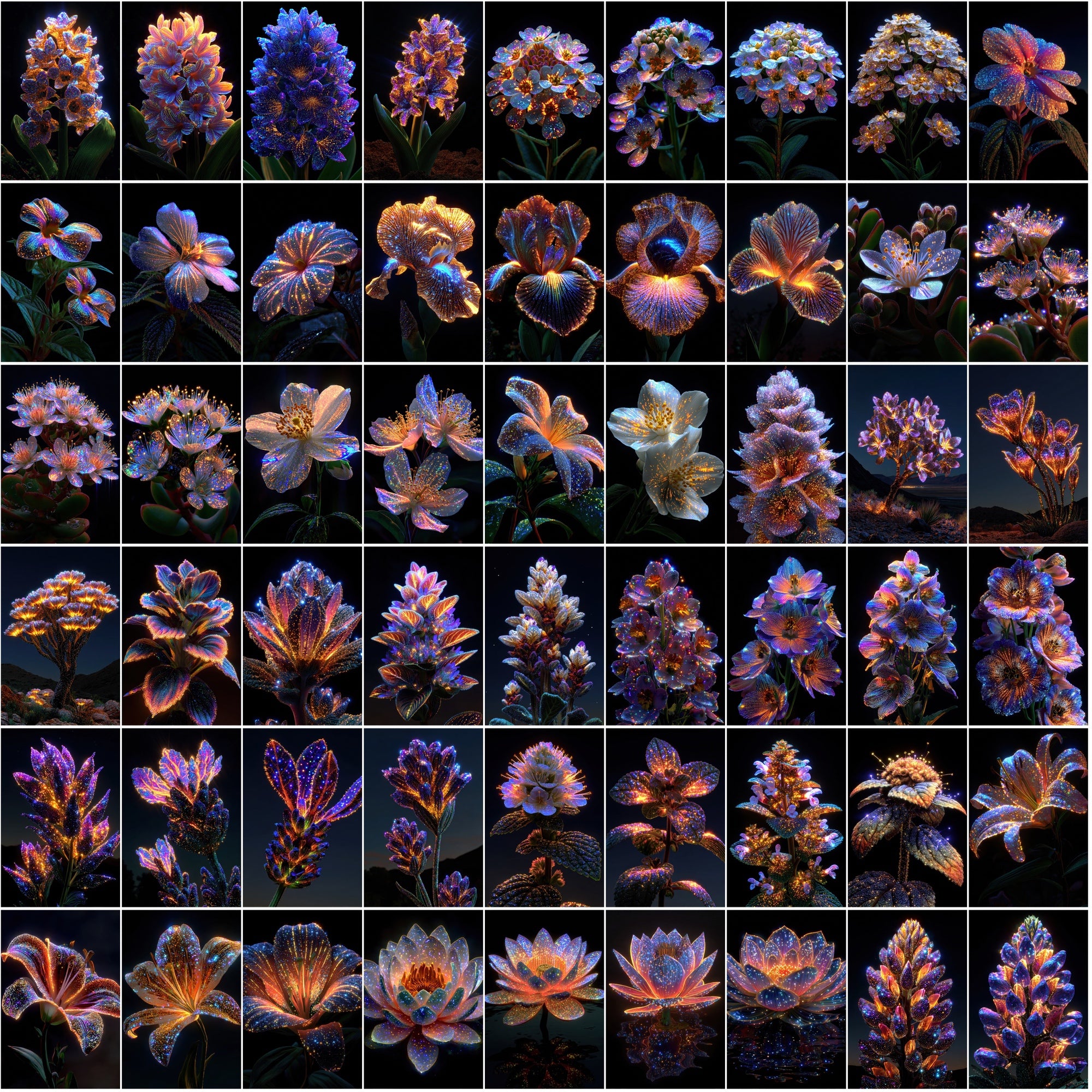 615 Glowing Flower Images | Magical Luminous Floral Art