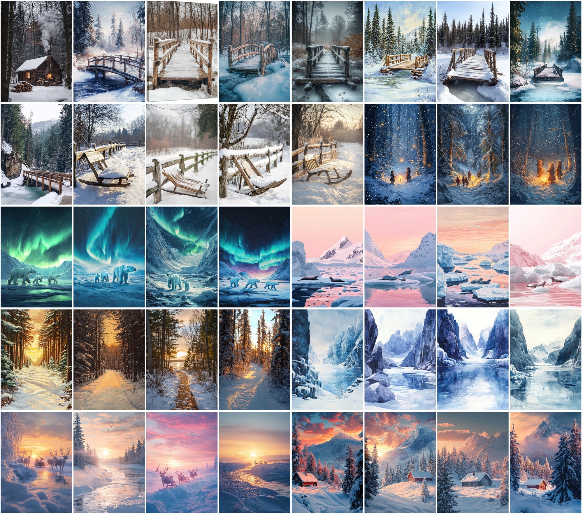 430 Winter Postcard & Scene Images