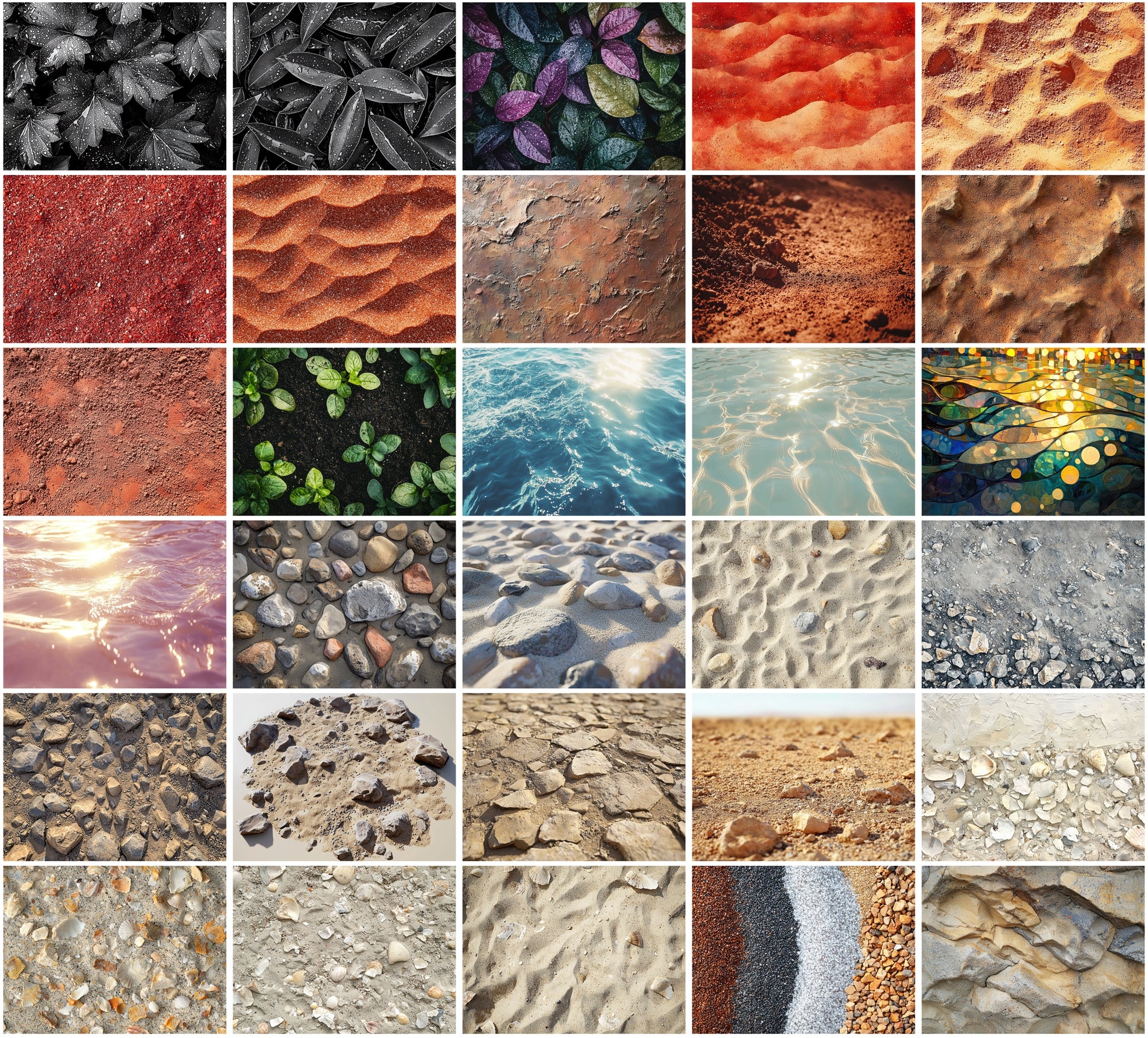 280 Sand, Soil, Water, and Ice Textures