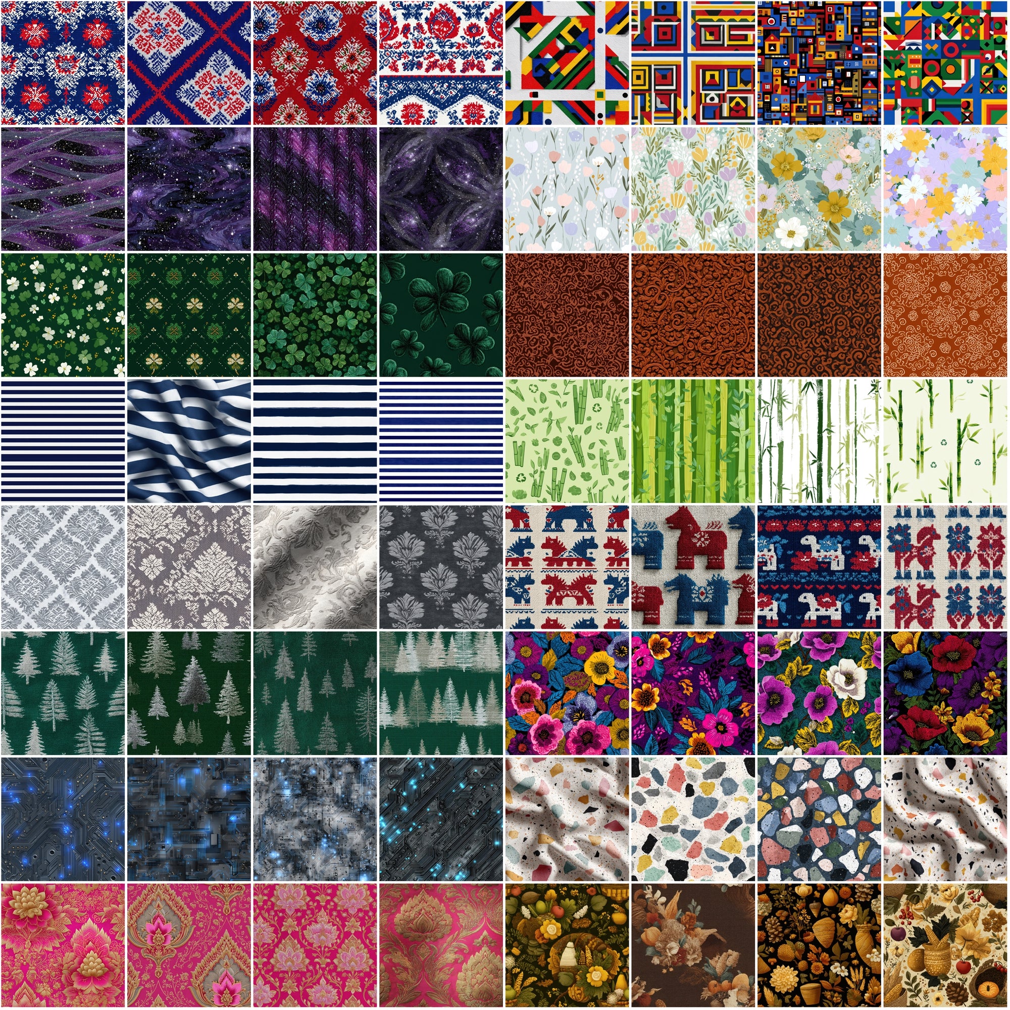 580 Seamless Knit Patterns | Nordic, Fair Isle & Folk Textures