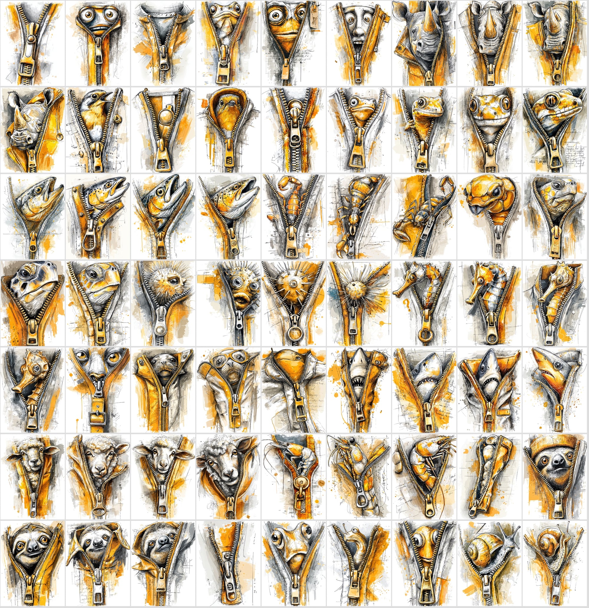 610 Peeking Animals Clipart | Cute Cartoon Animal Graphics