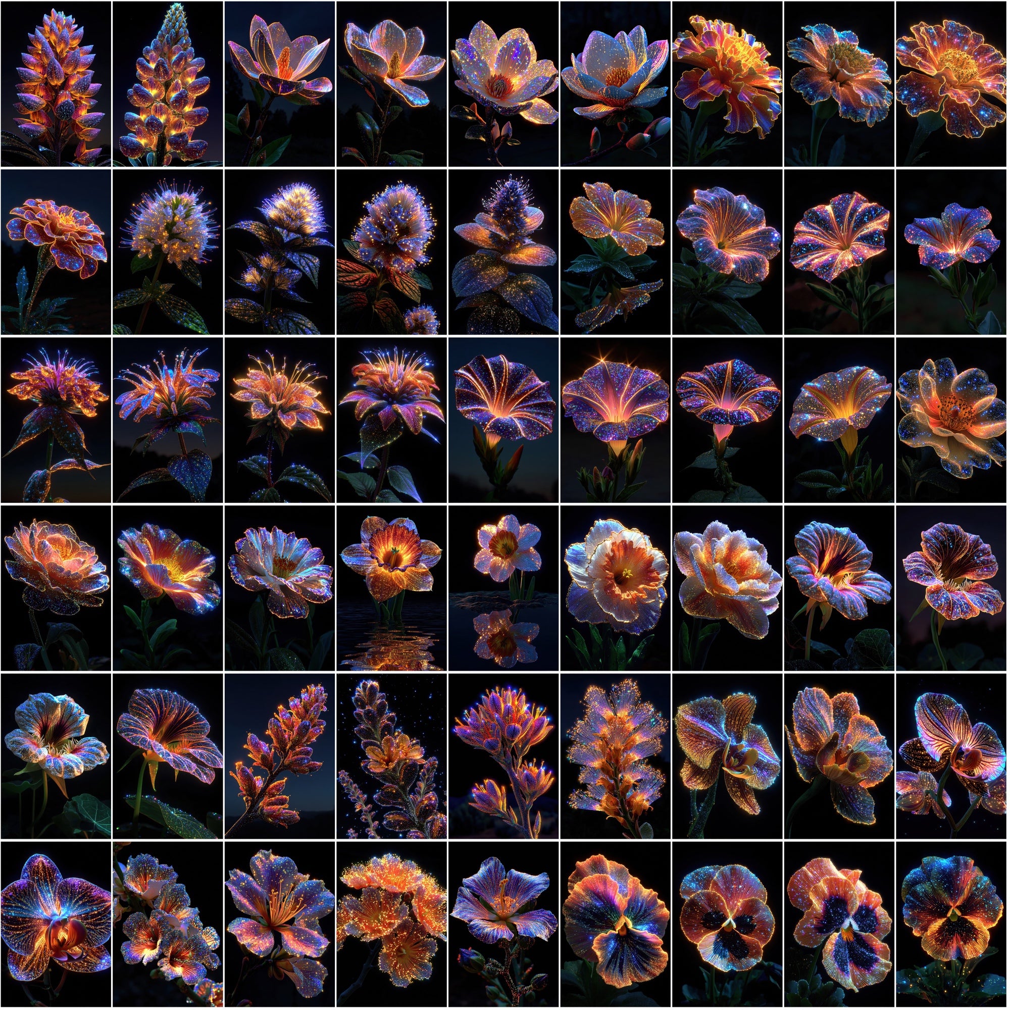 615 Glowing Flower Images | Magical Luminous Floral Art
