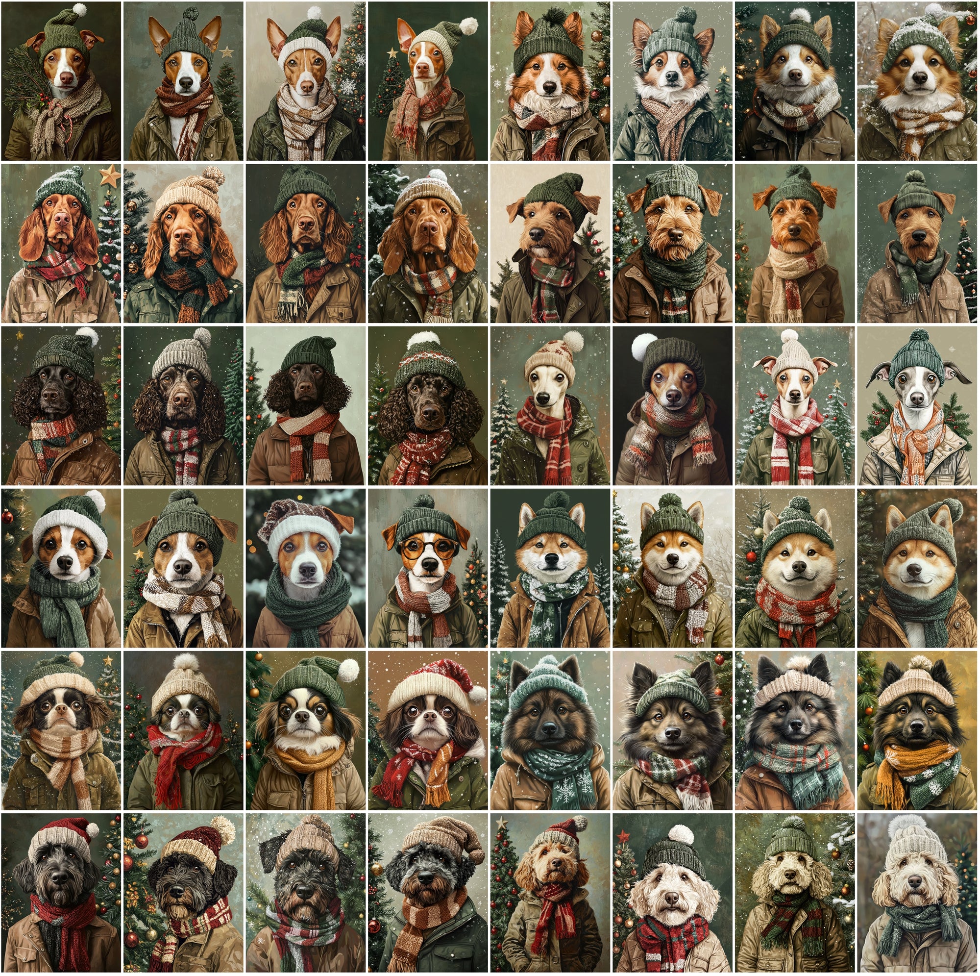 760 Adorable Dog Images in Winter Outfits