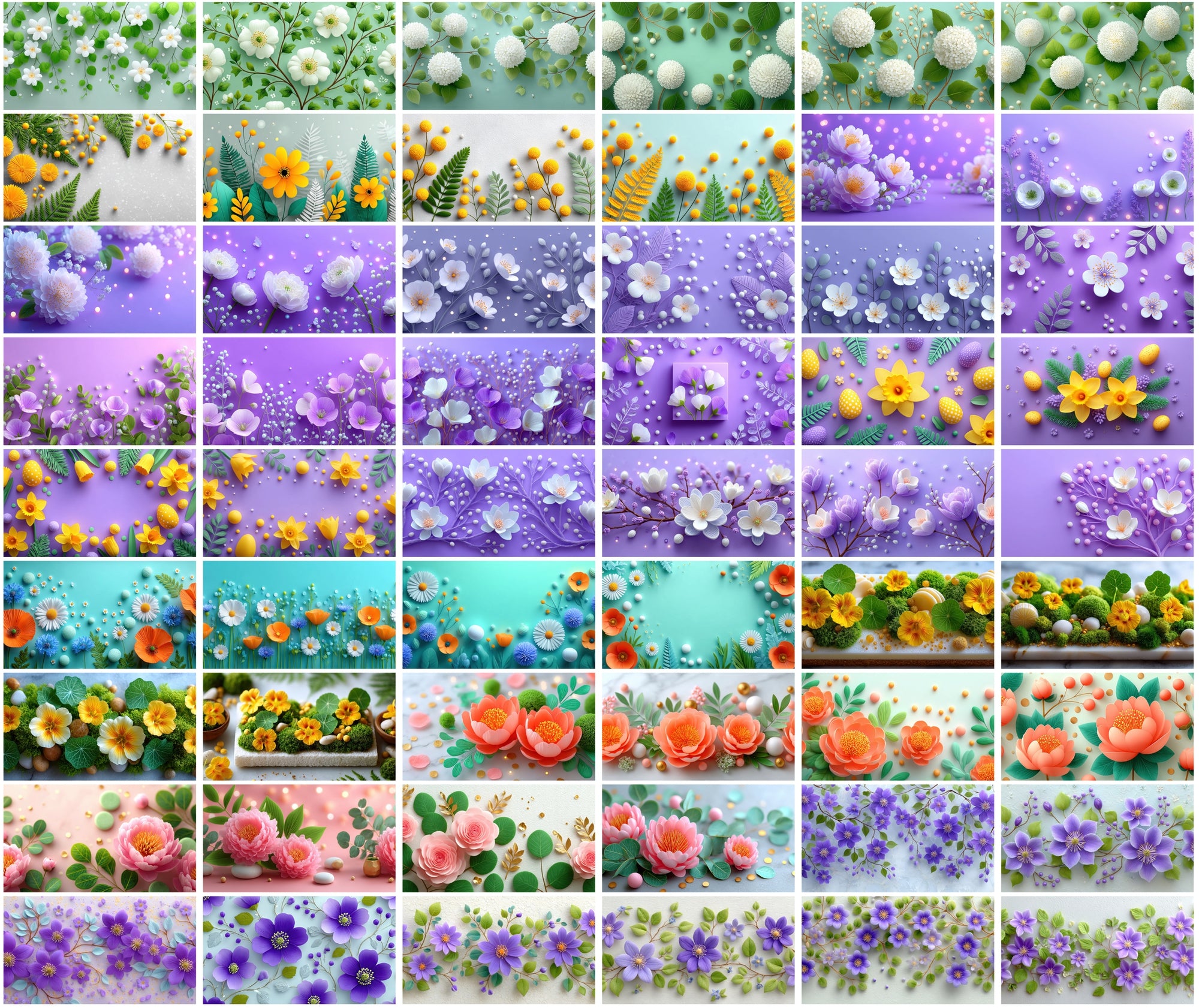 610 Floral Hero Images — 6552×3672 JPG Backgrounds with Commercial License