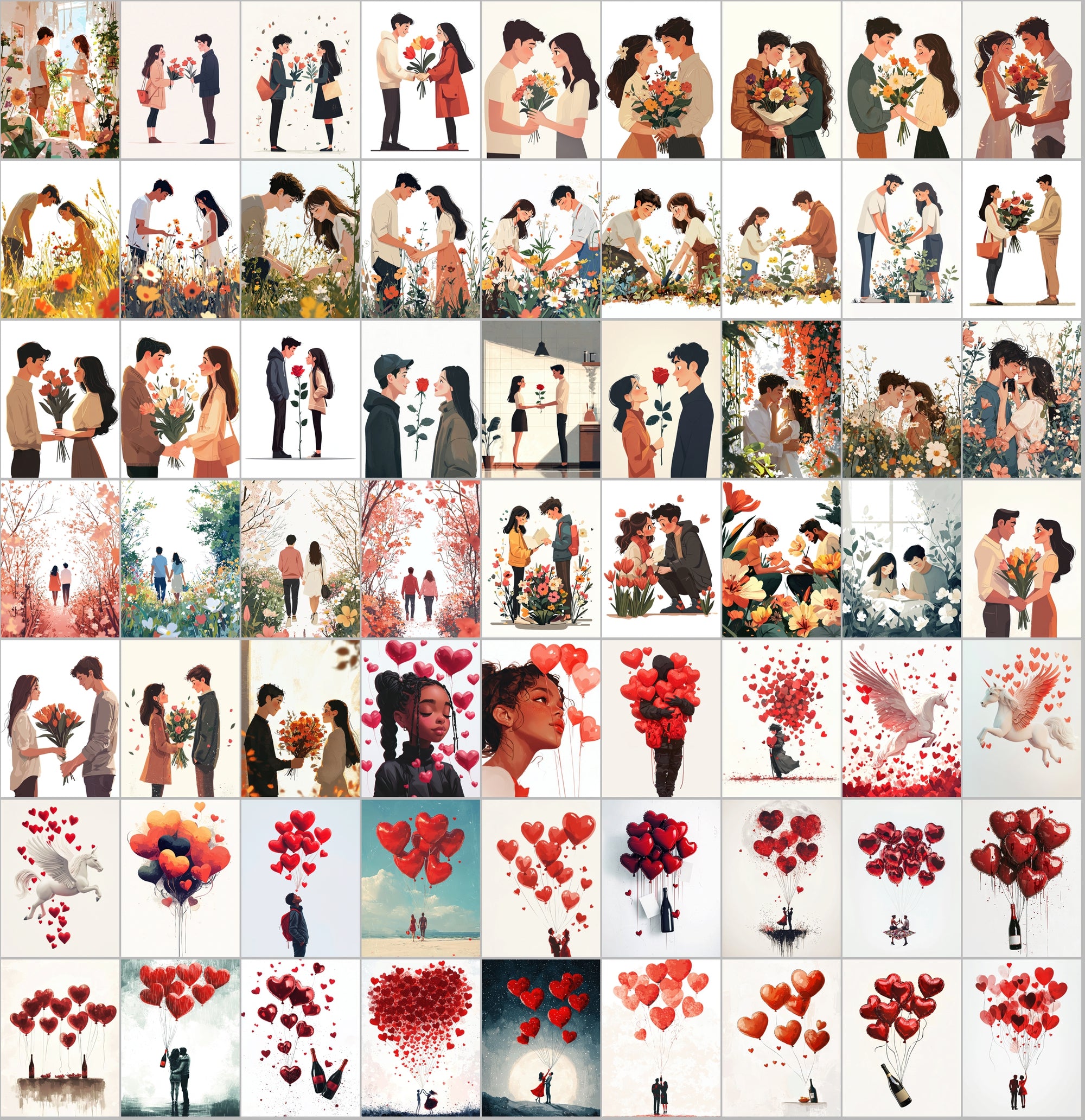 660 Valentine’s Day Lover Illustrations