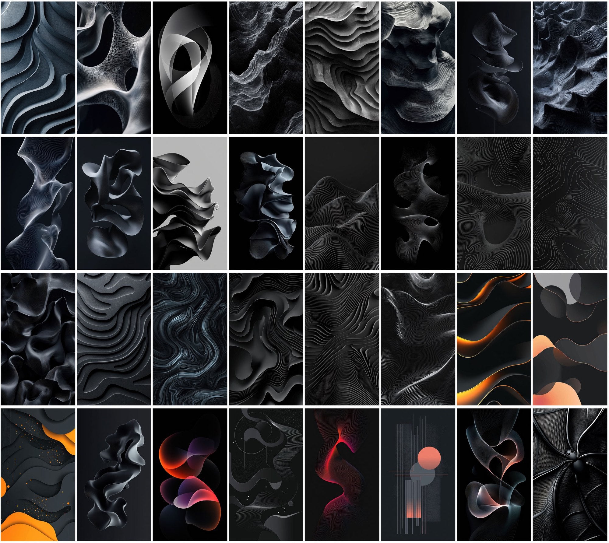 540 Dark Abstract Backgrounds - Minimalist Geometric Designs