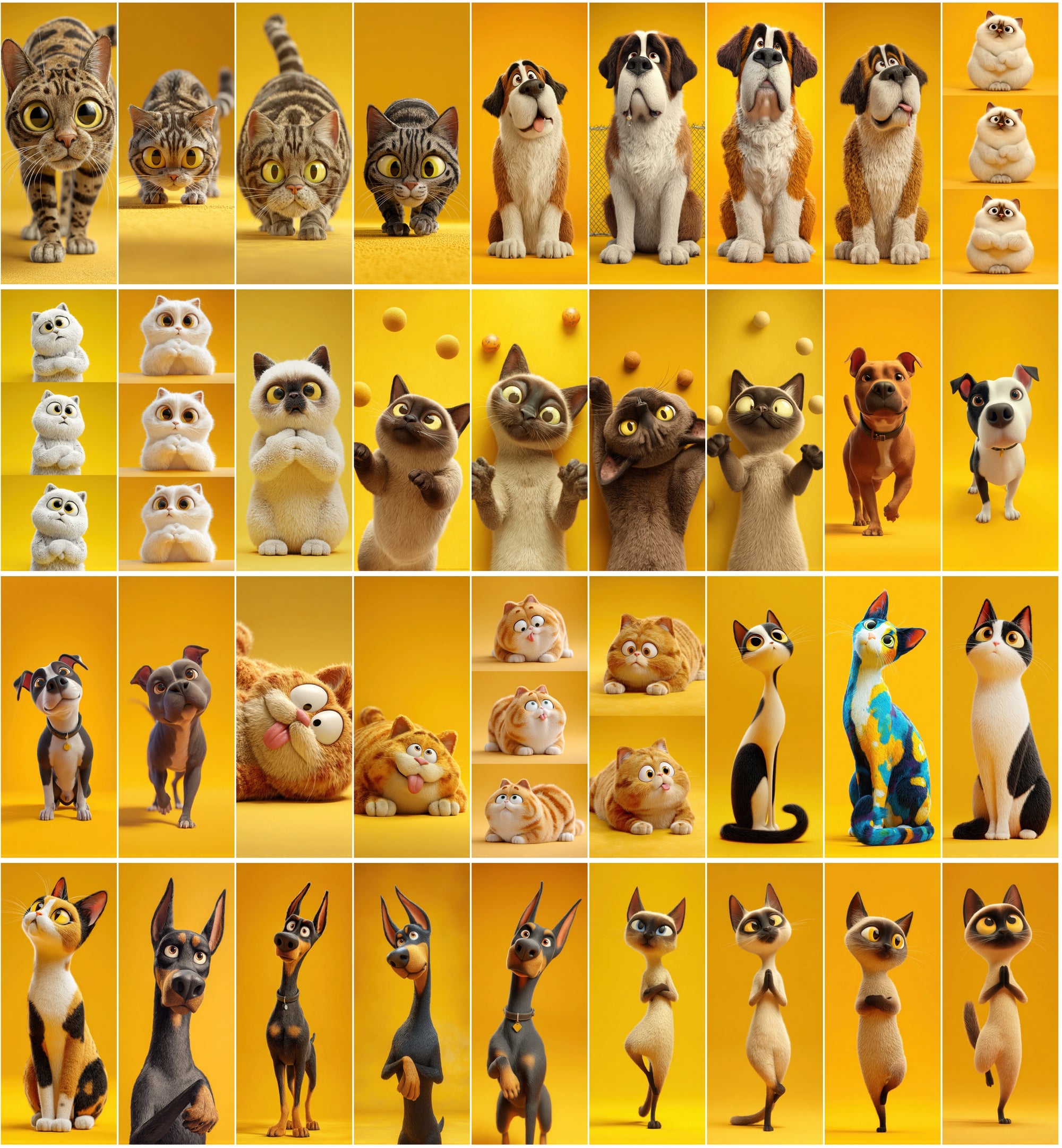 578 Funny Animal Images | Cartoon Cats & Dogs Clipart