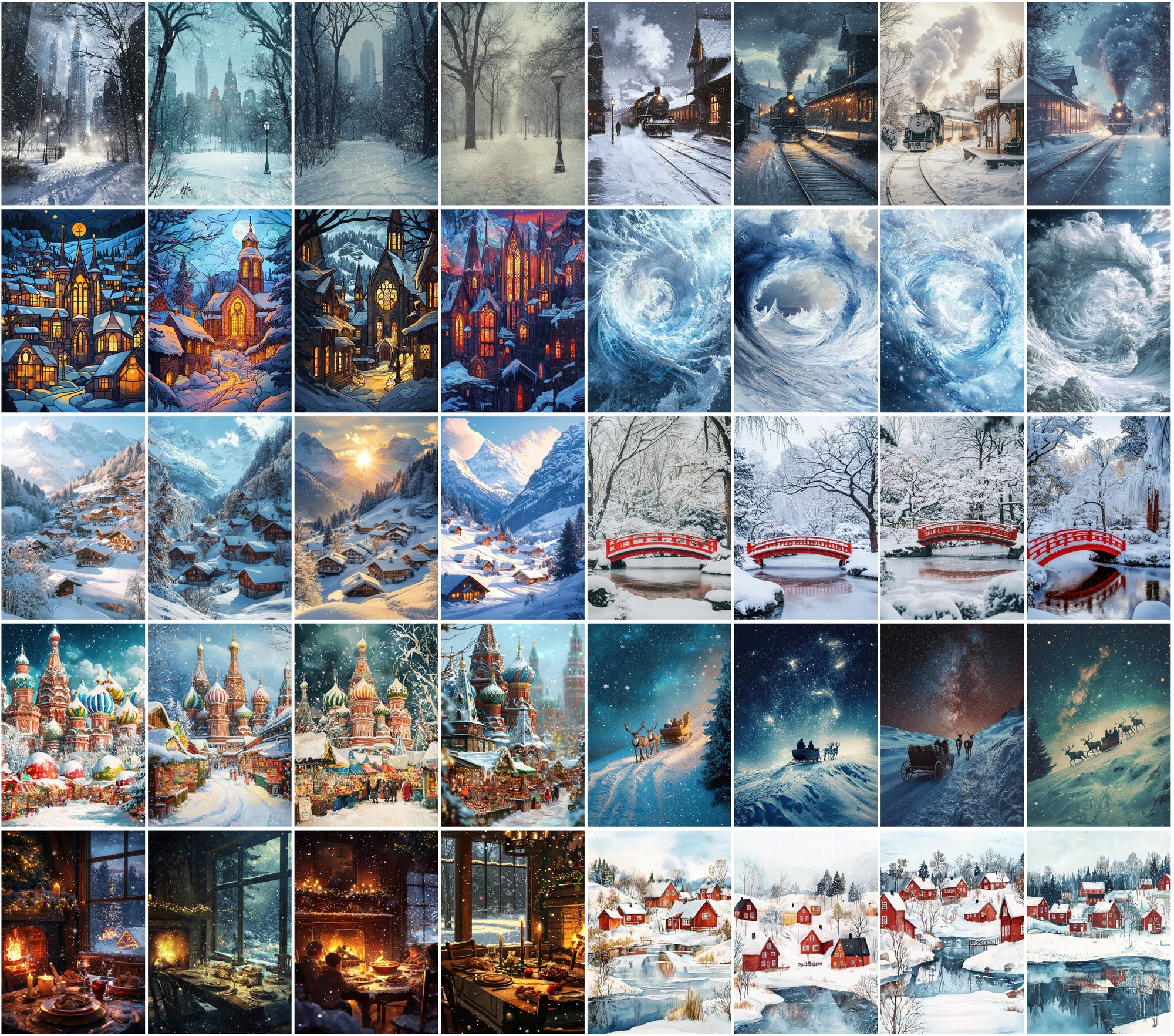 430 Winter Postcard & Scene Images