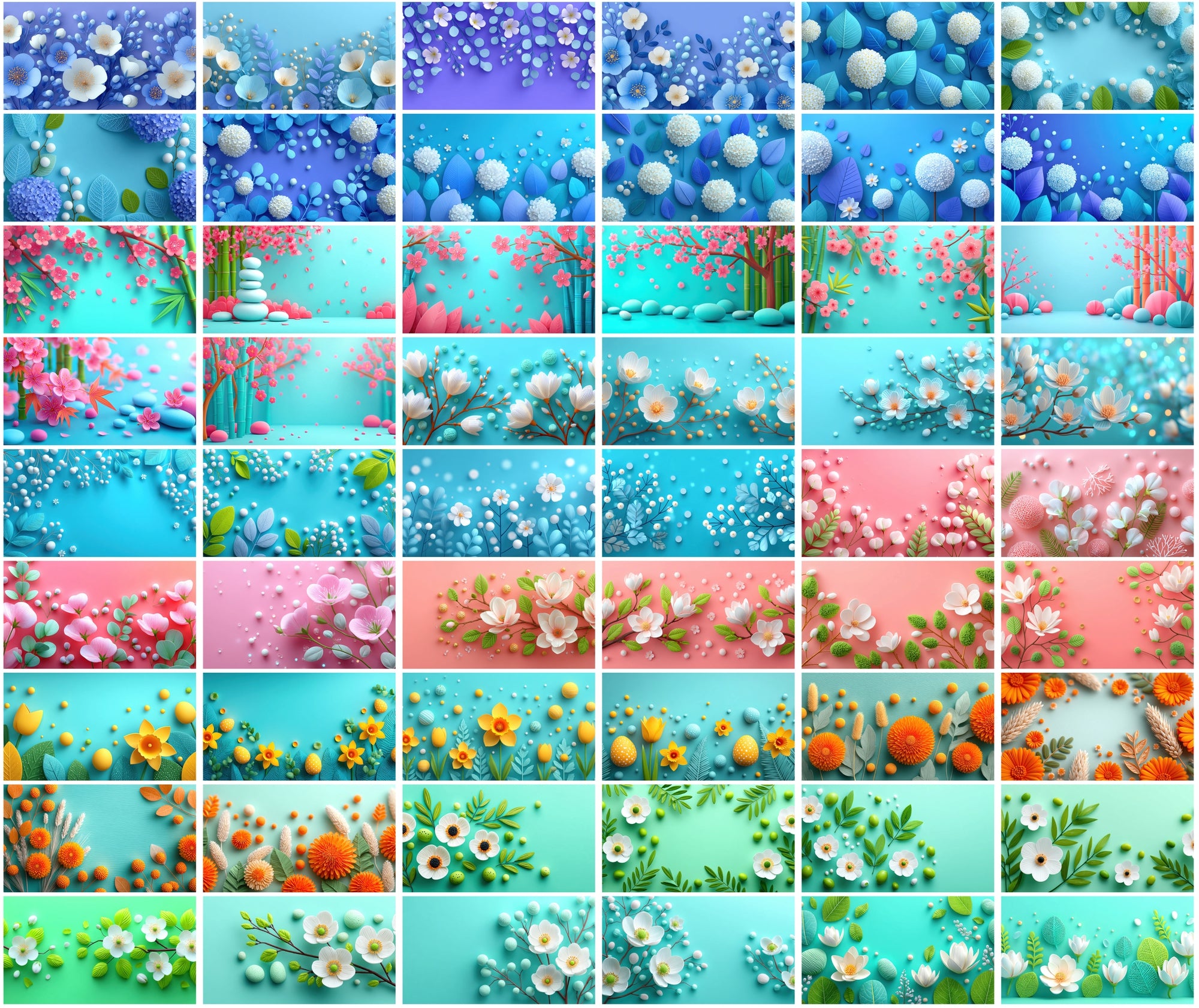 610 Floral Hero Images — 6552×3672 JPG Backgrounds with Commercial License