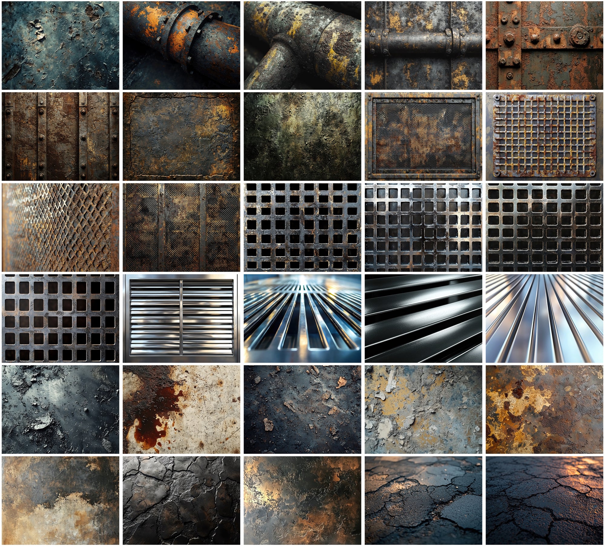 460 Metal and Industrial Textures - Commercial Use JPG Bundle