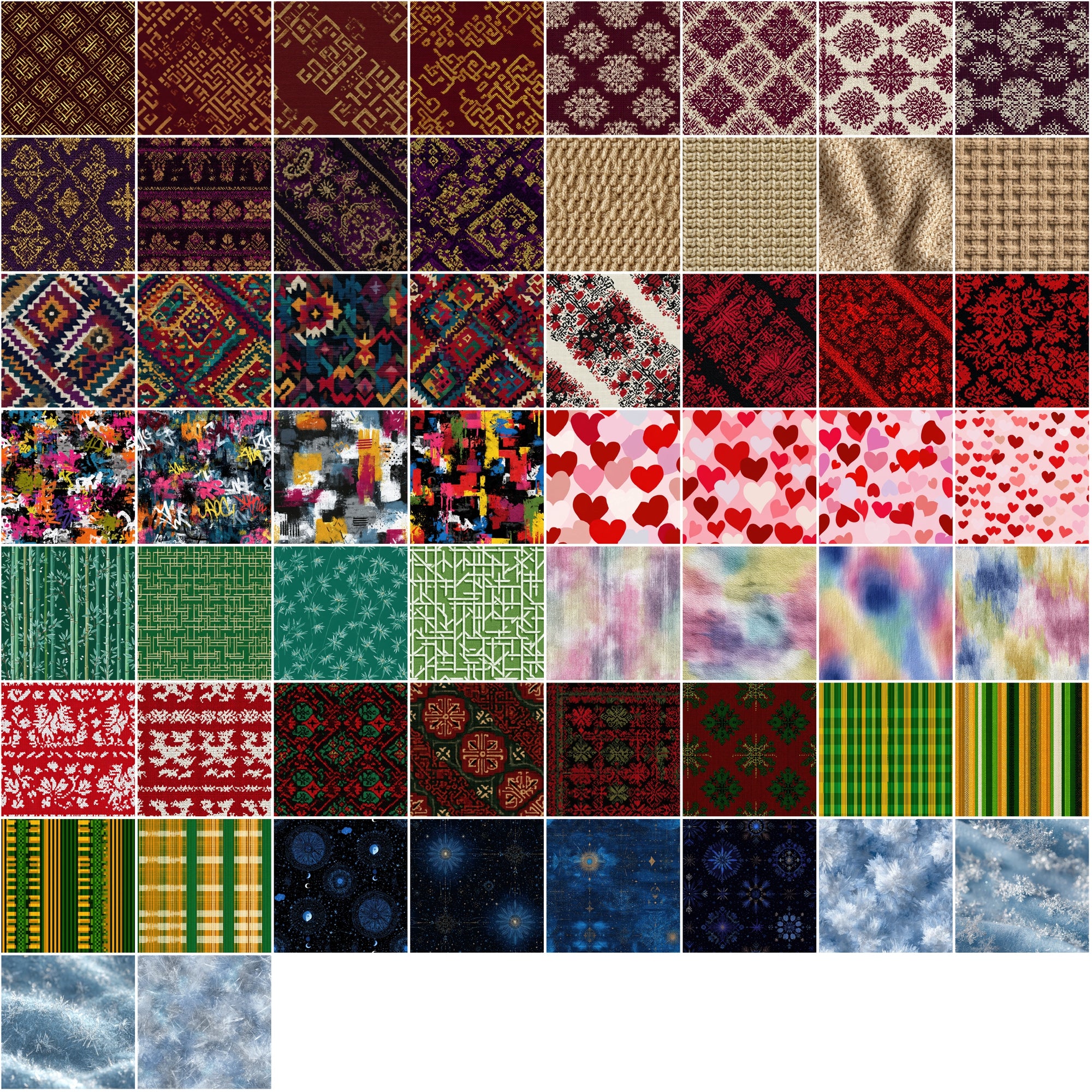 580 Seamless Knit Patterns | Nordic, Fair Isle & Folk Textures
