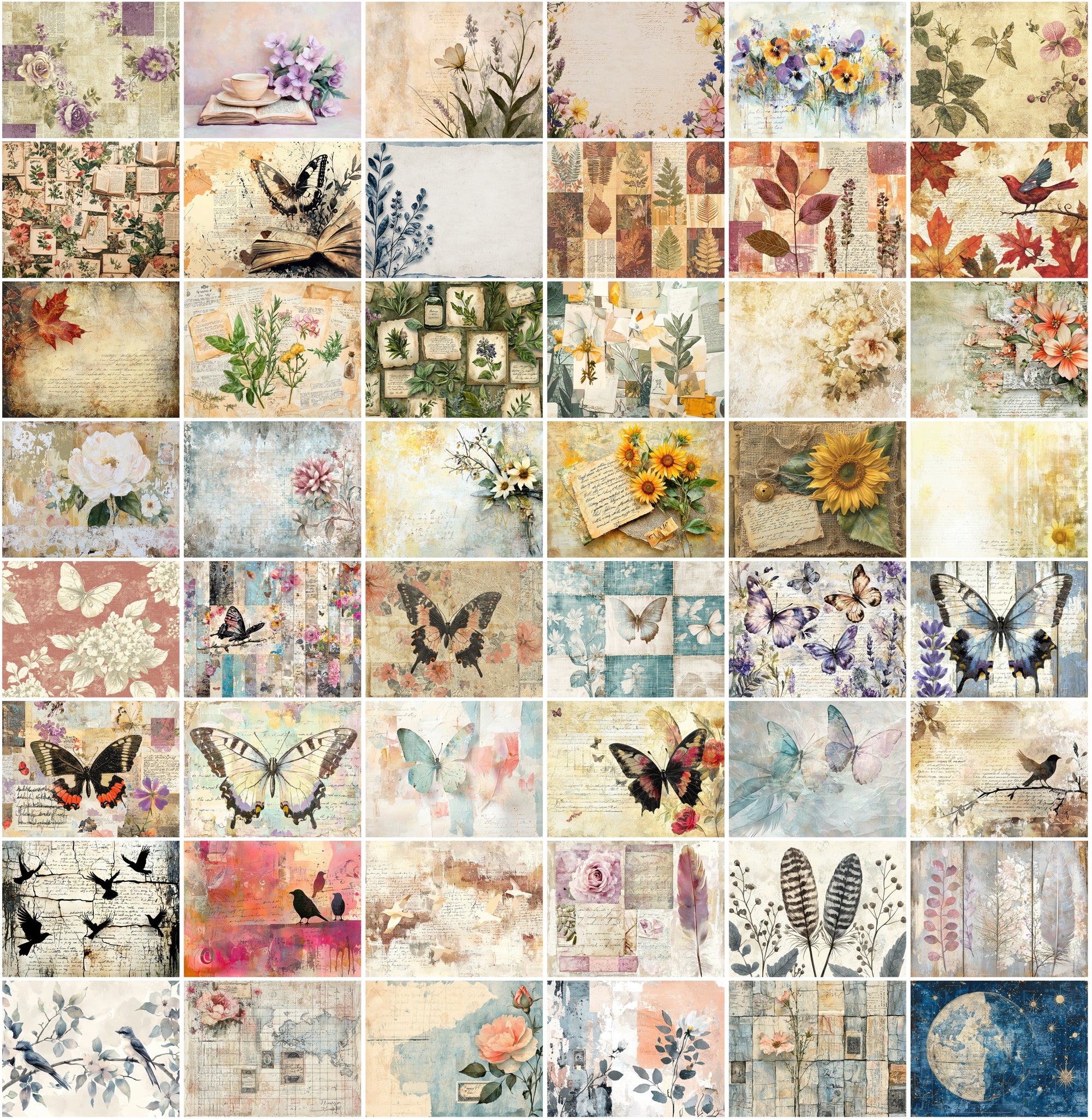 540 Vintage & Retro Scrapbooking Backgrounds