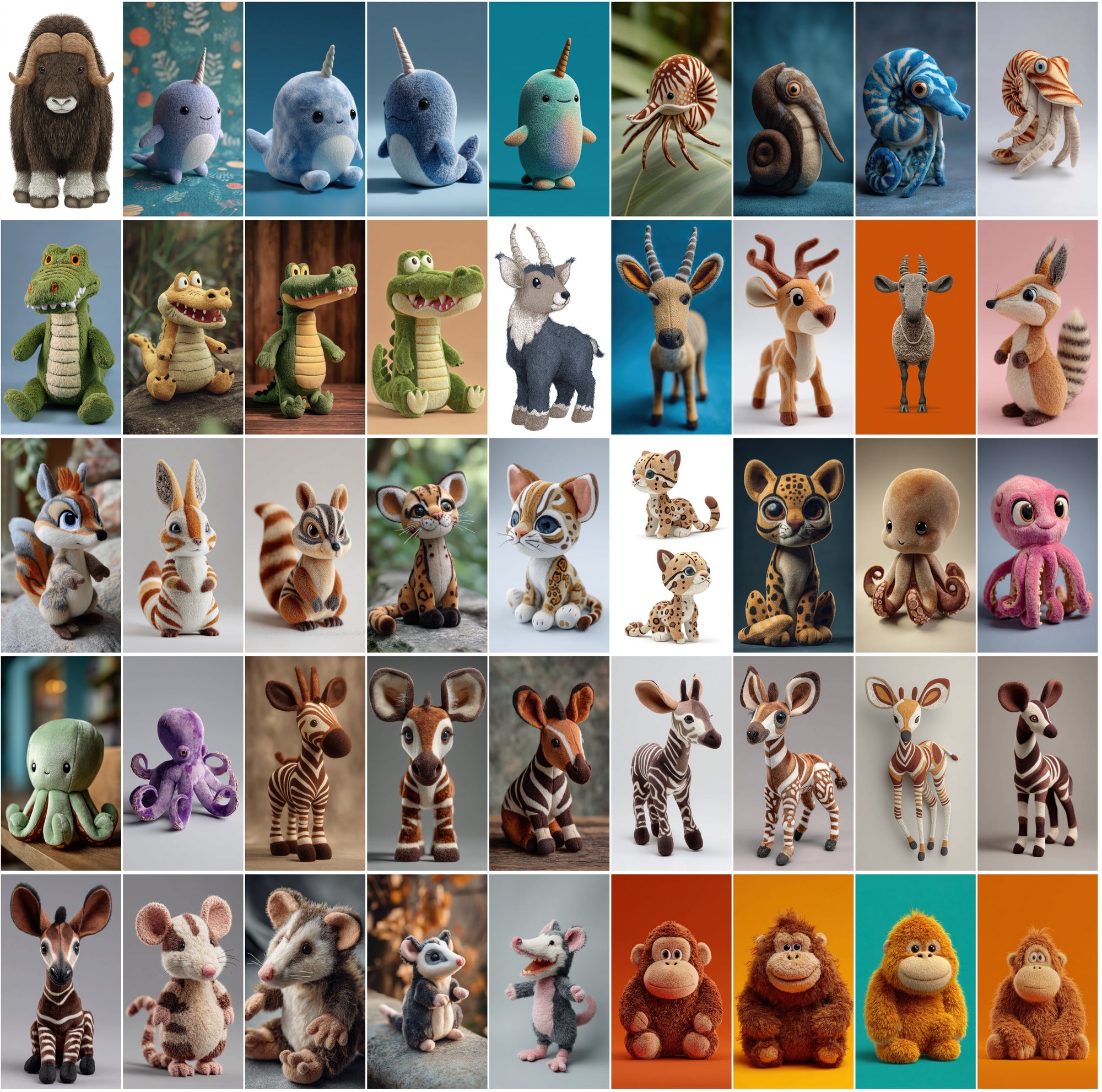 599 Adorable Animal Plush Toy Images – Cute Cartoon Wildlife